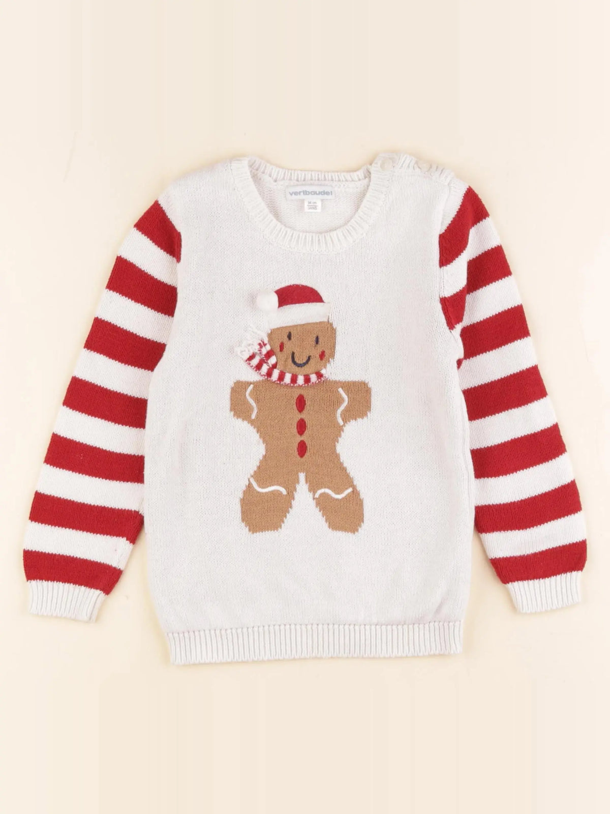 Vertbaudet - pull blanc - 3 ans
