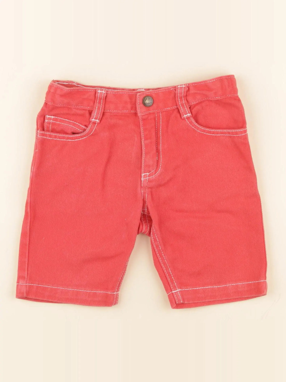 Petit Bateau - short rouge - 3 ans