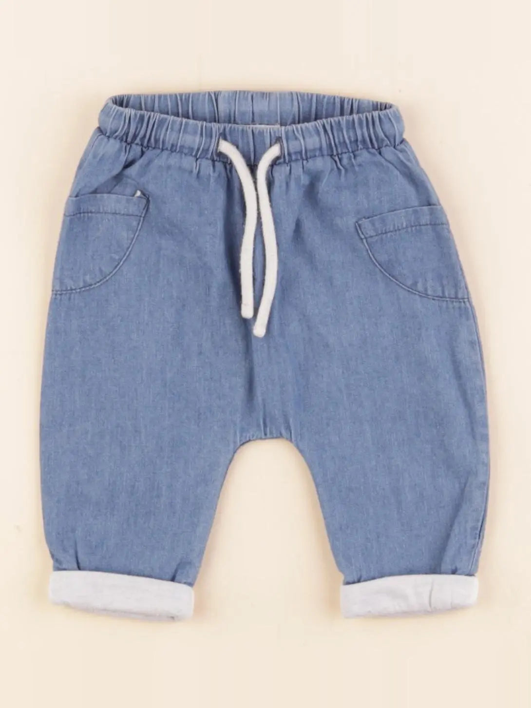 Tape à l'oeil - pantalon doublé bleu - 1 mois
