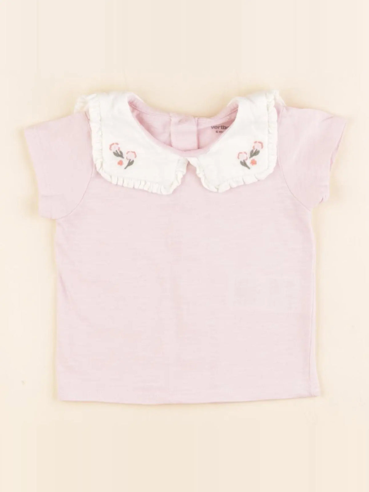 Vertbaudet - tee-shirt rose - 6 mois