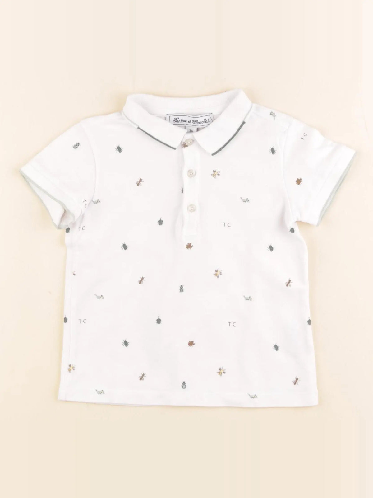 Tartine & Chocolat - polo blanc - 3 ans