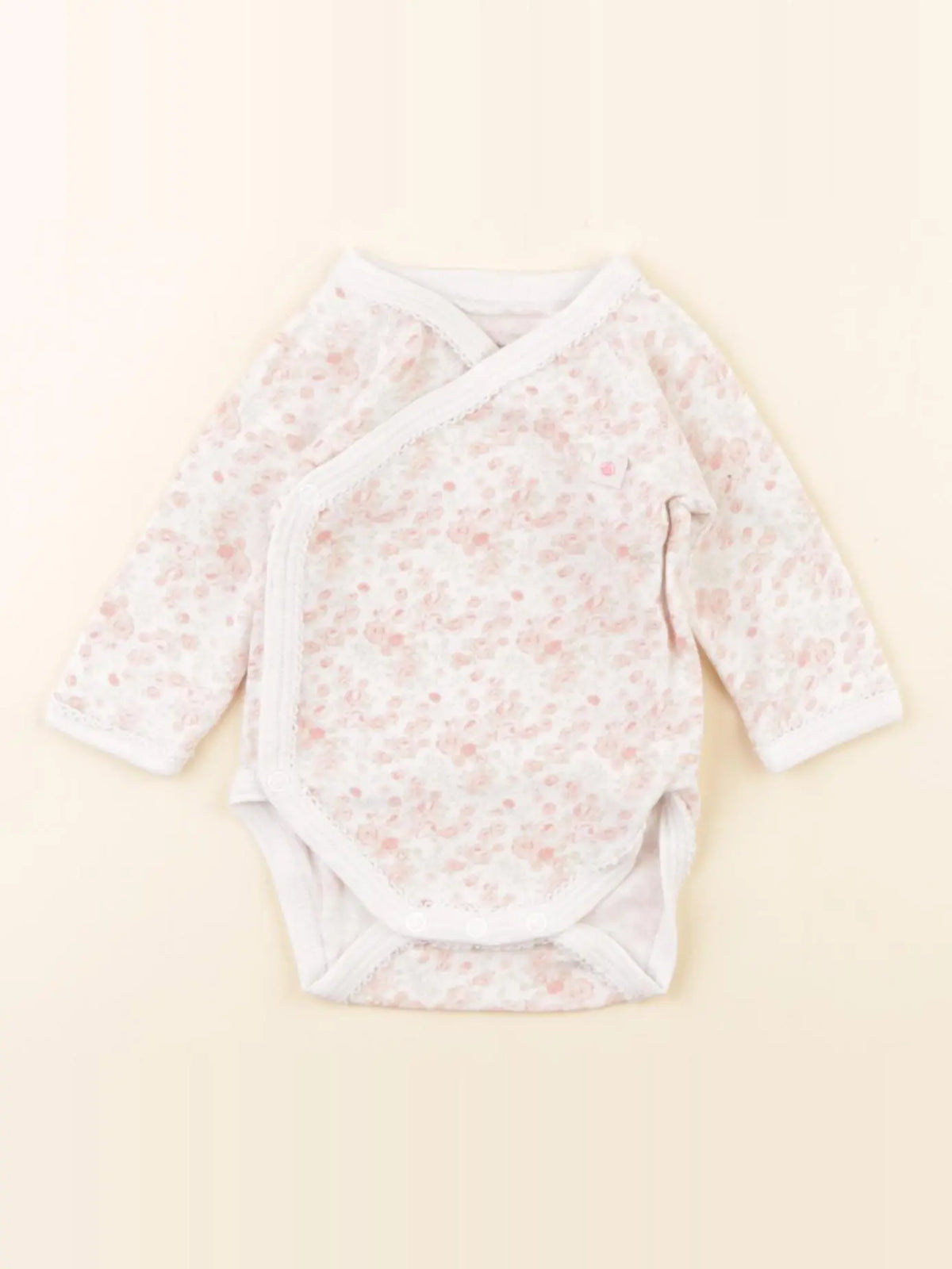 Petit Bateau - body rose, blanc - 1 mois