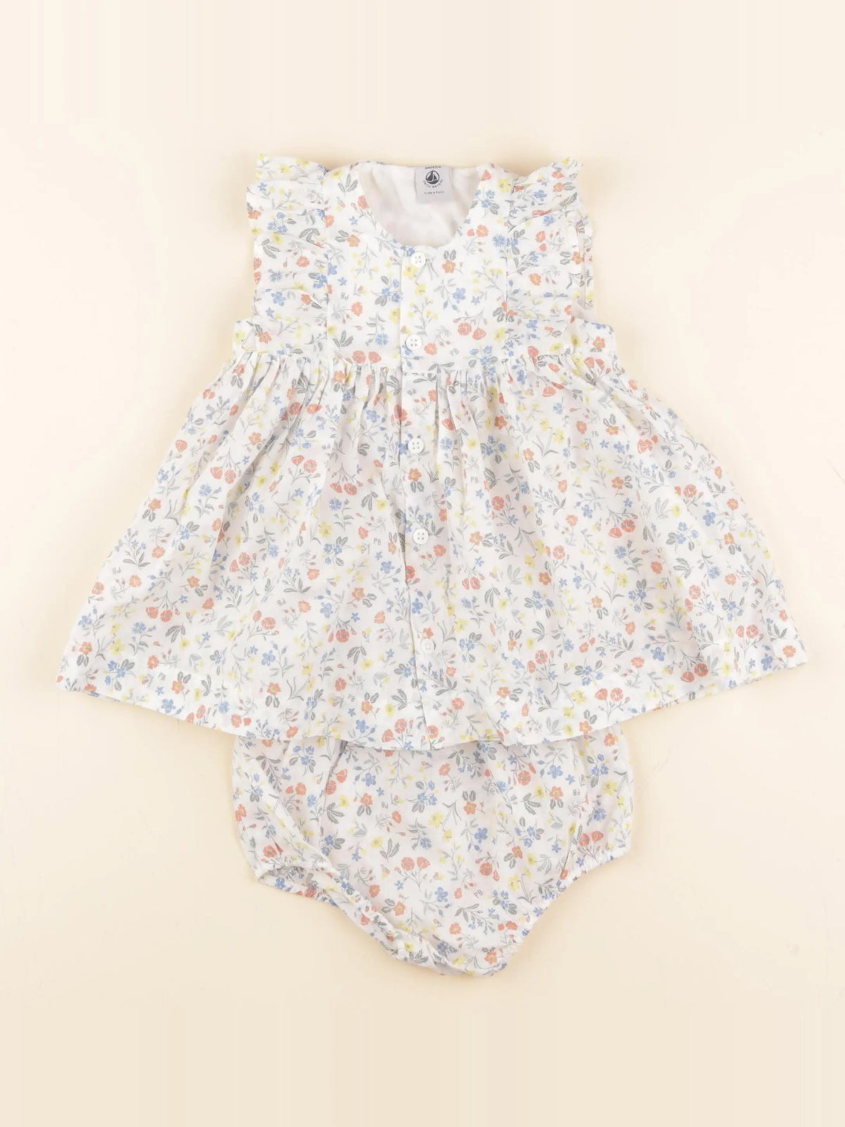 Petit Bateau - robe multicolore - 6 mois
