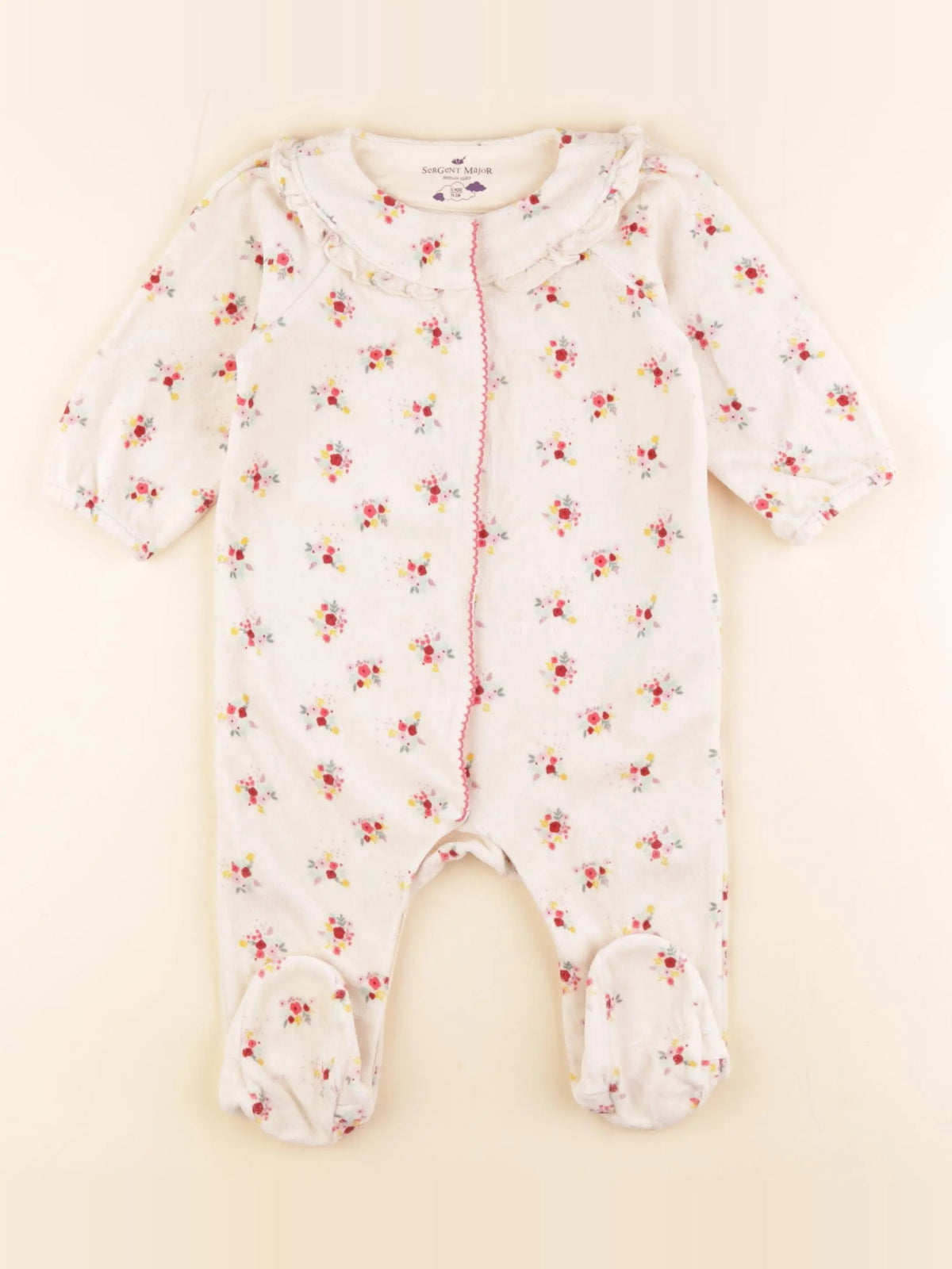 Sergent Major - pyjama velours beige, multicolore - 12 mois