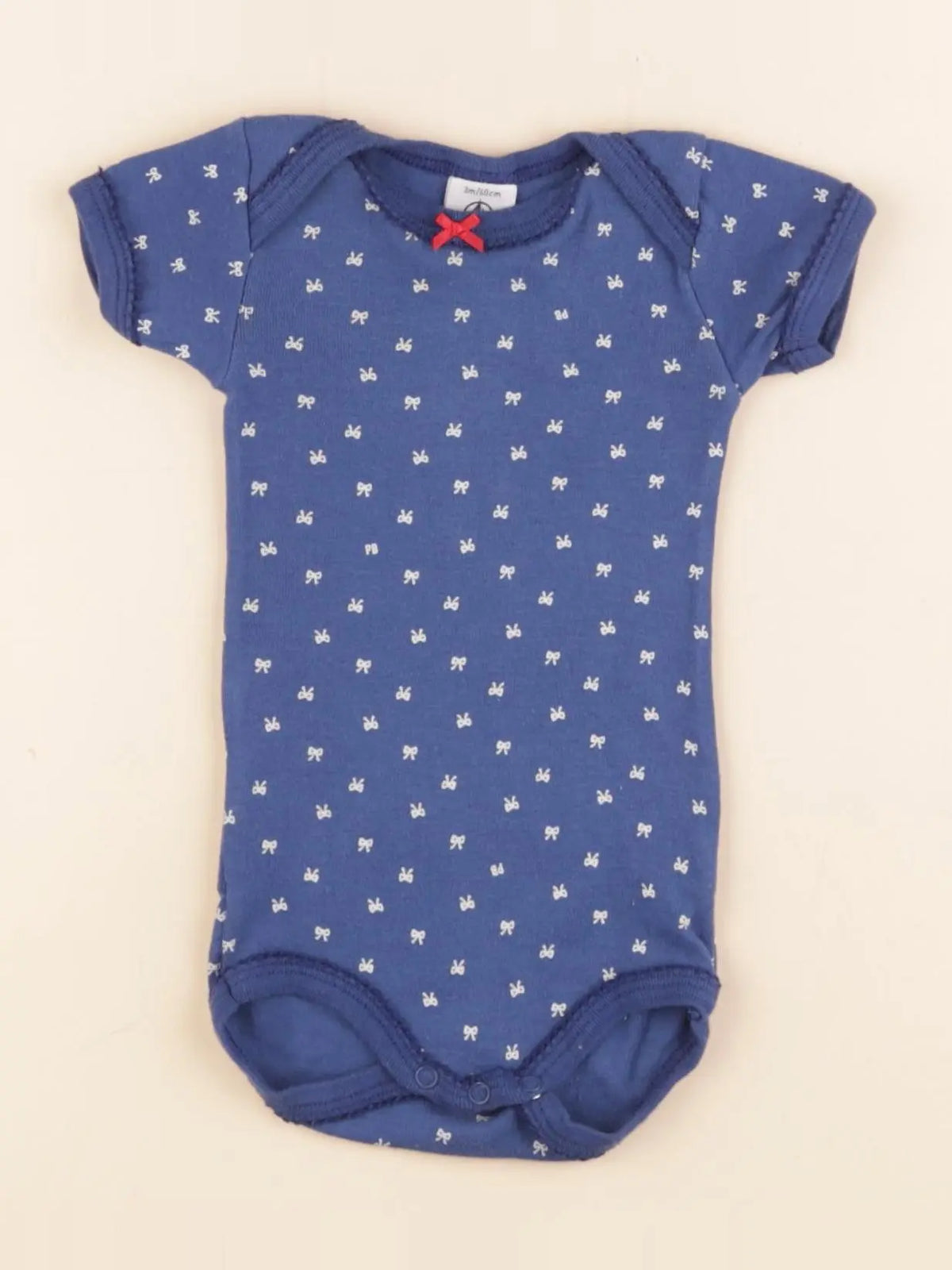 Petit Bateau - body bleu - 3 mois