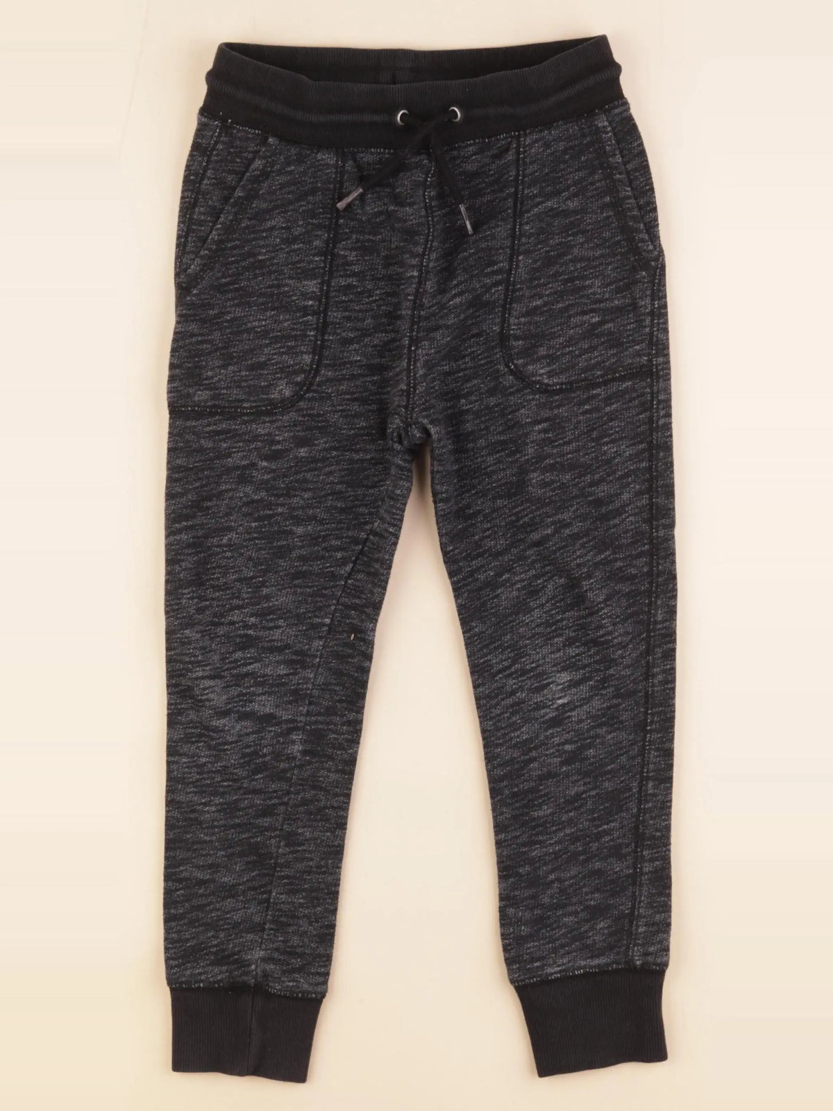 H&M - jogging noir, gris - 6/7 ans