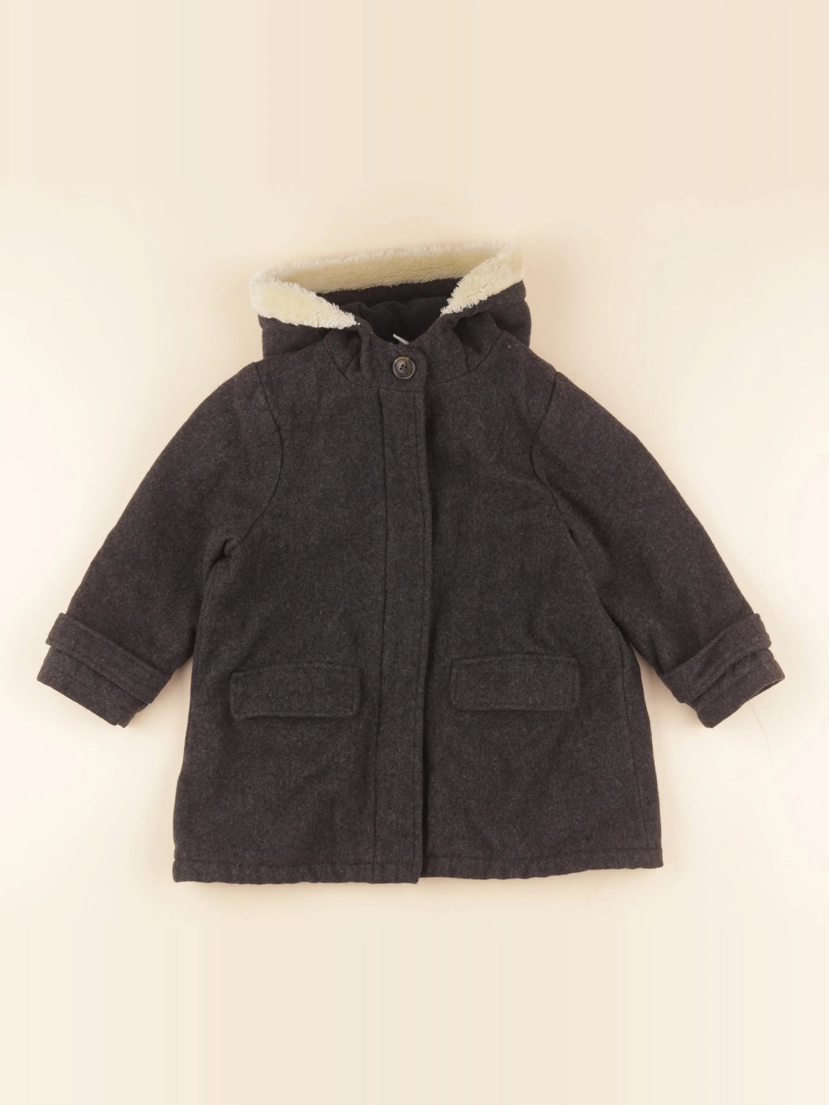 Petit Bateau - manteau gris - 4 ans