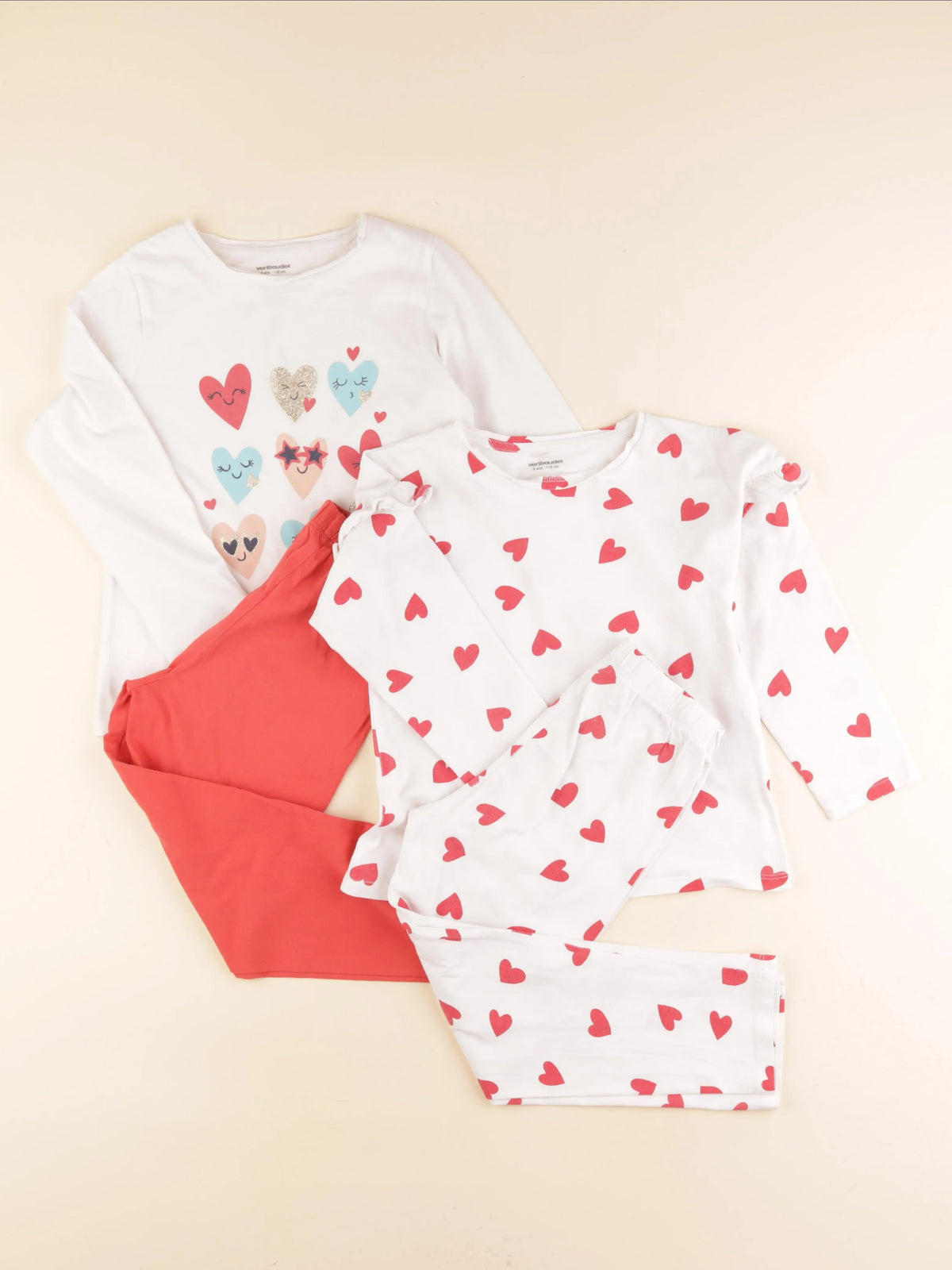 Vertbaudet - lot de 2 pyjamas coton multicolore - 6 ans