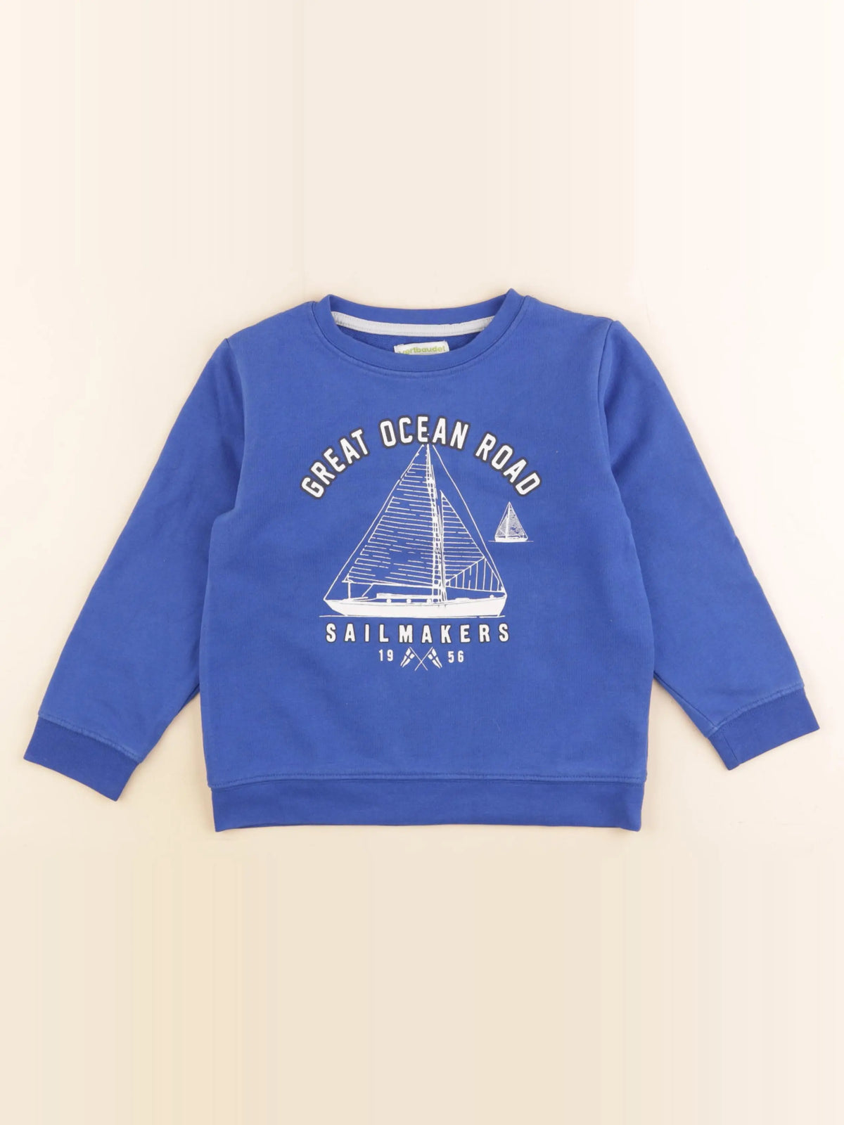 Vertbaudet - sweat bleu - 6 ans