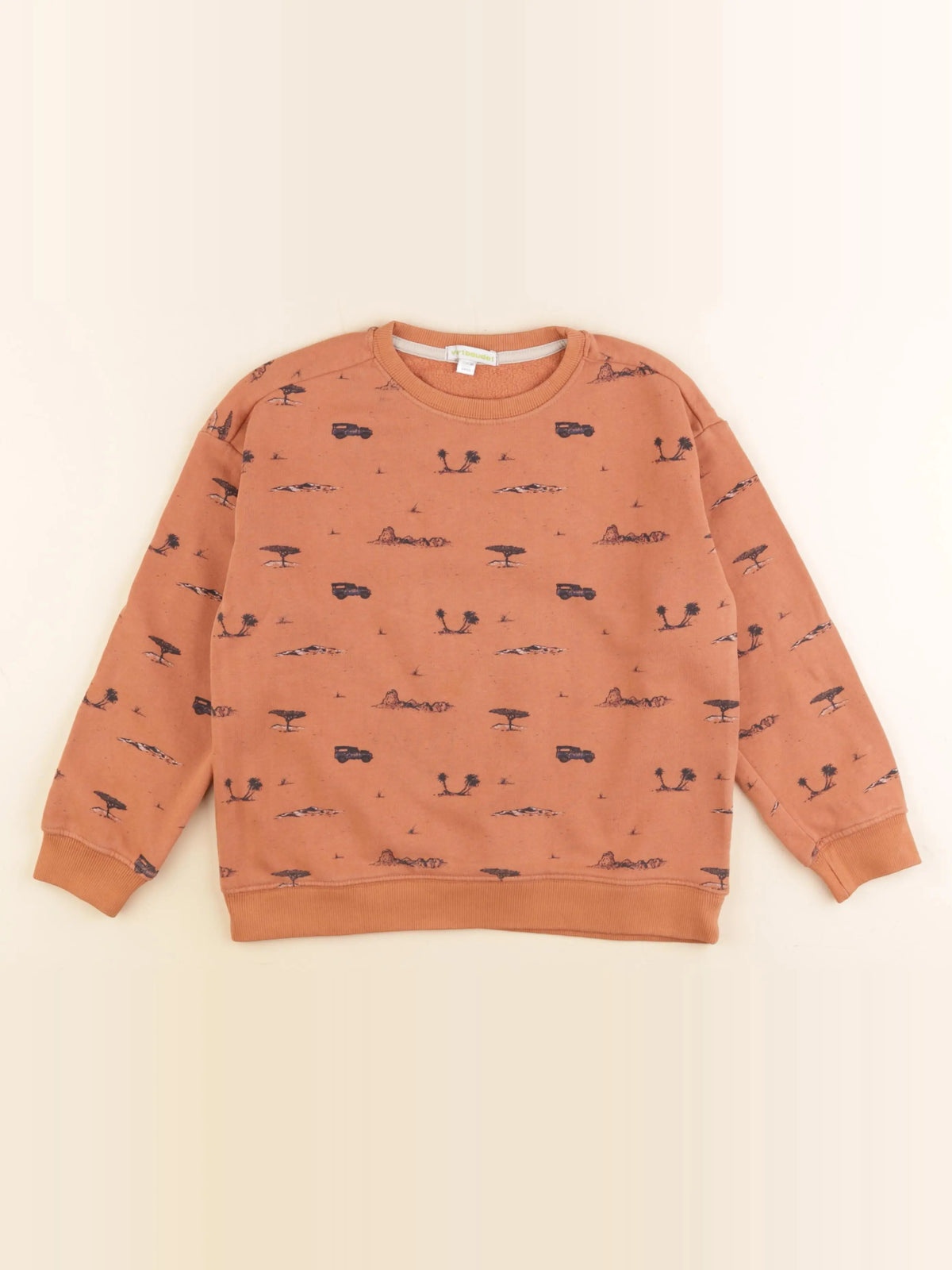 Vertbaudet - sweat orange - 8 ans