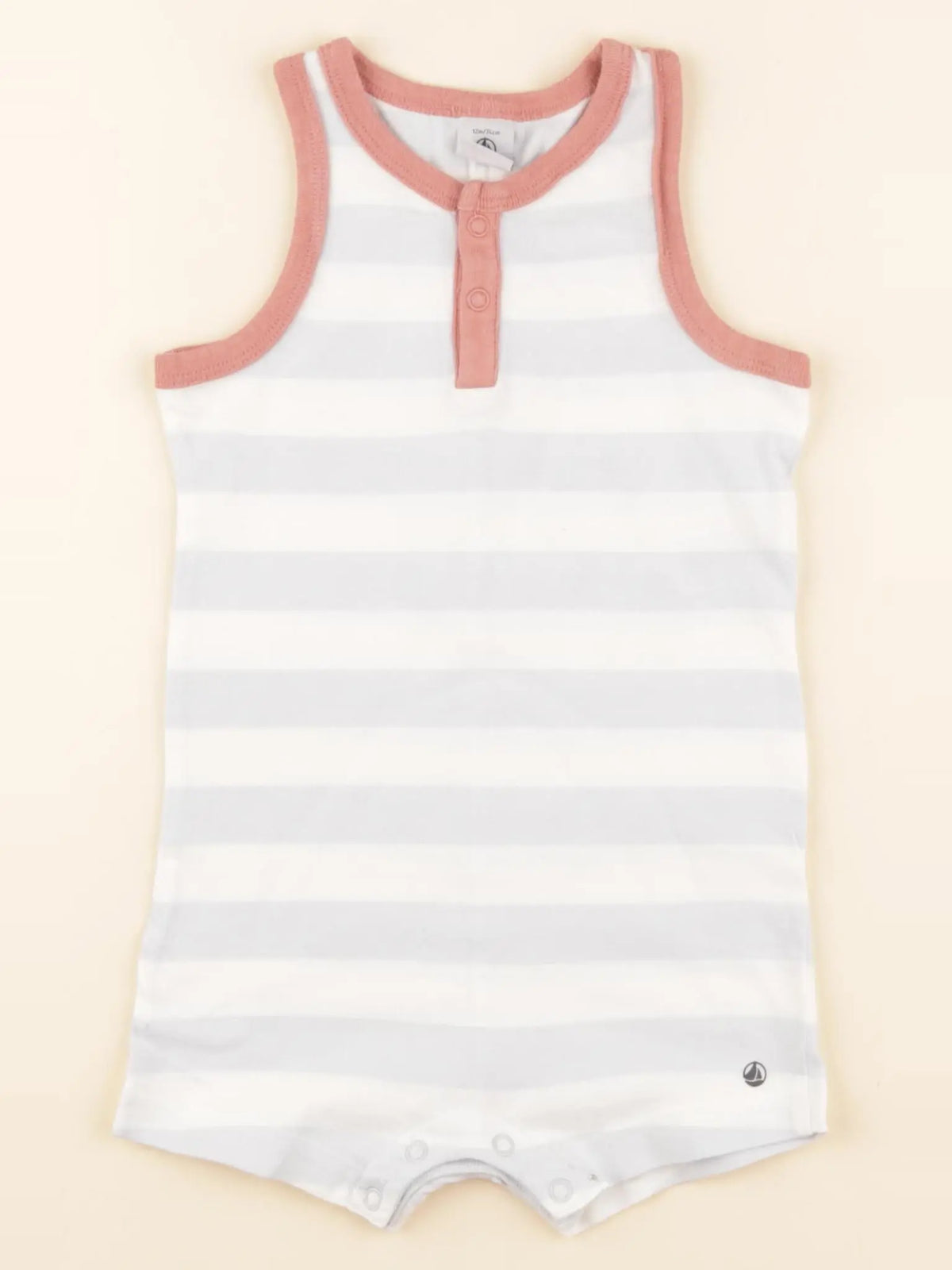 Petit Bateau - combinaison bleu - 12 mois