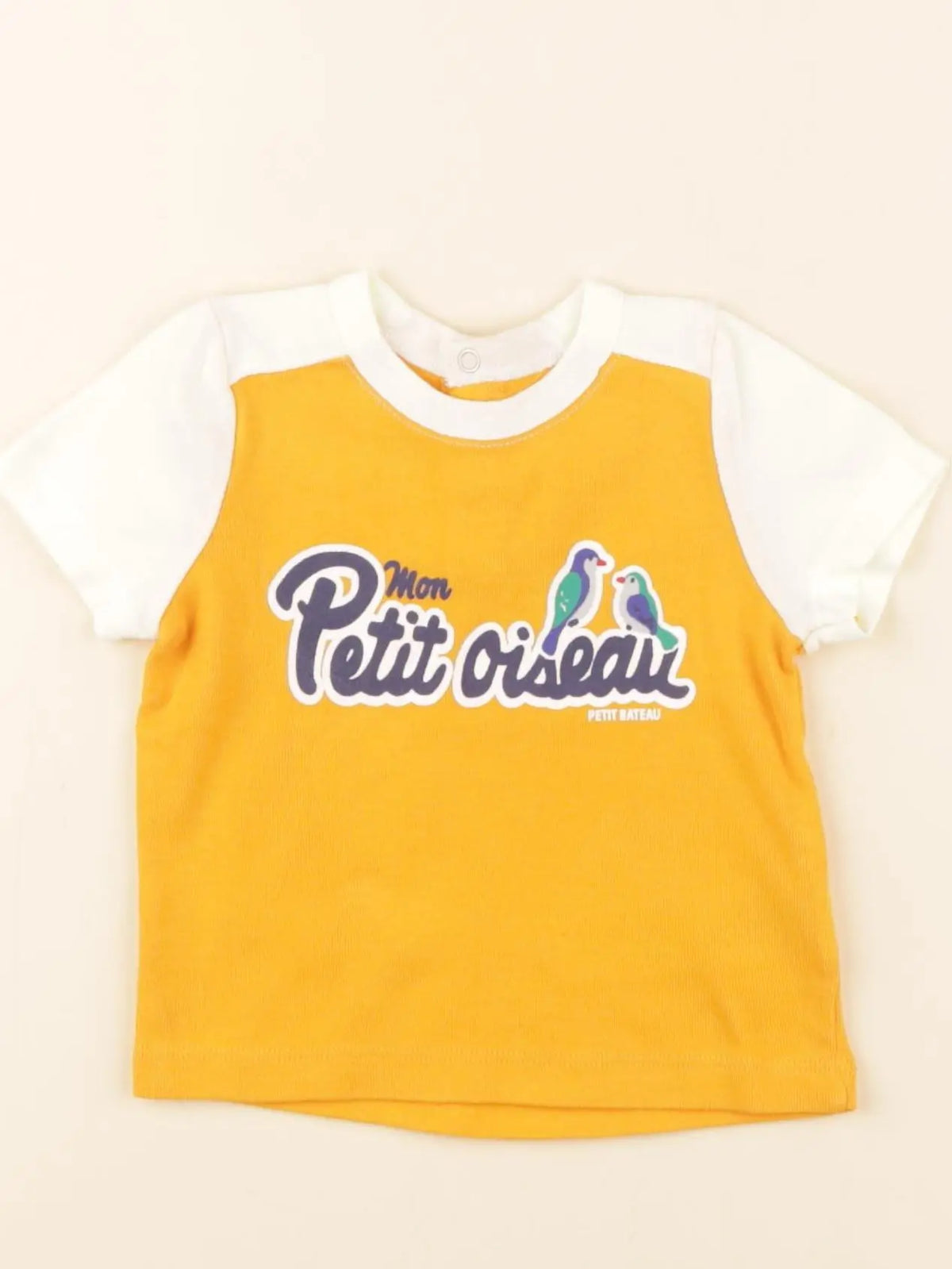 Petit Bateau - tee-shirt orange - 6 mois