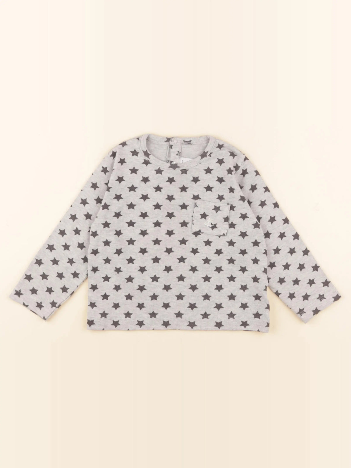 Petit Bateau - tee-shirt gris - 24 mois