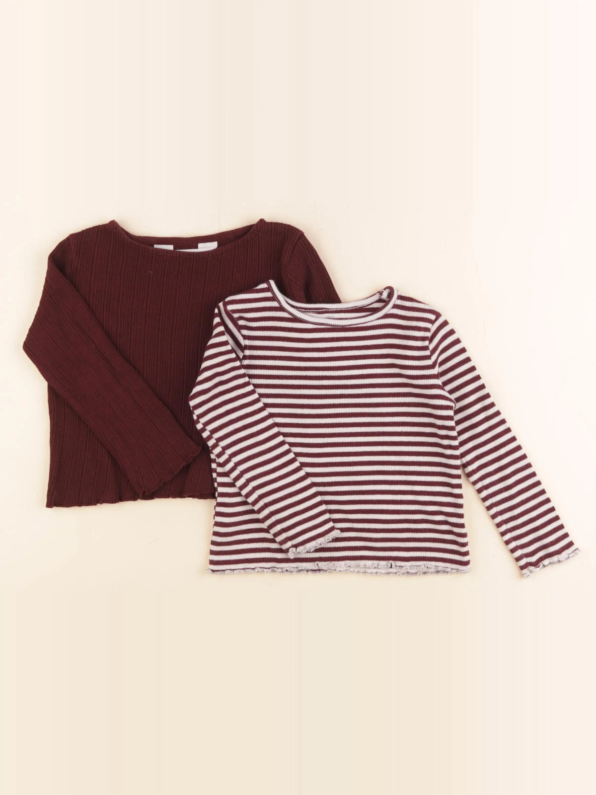 H&M - lot de 2 tee-shirts rouge - 18/24 mois