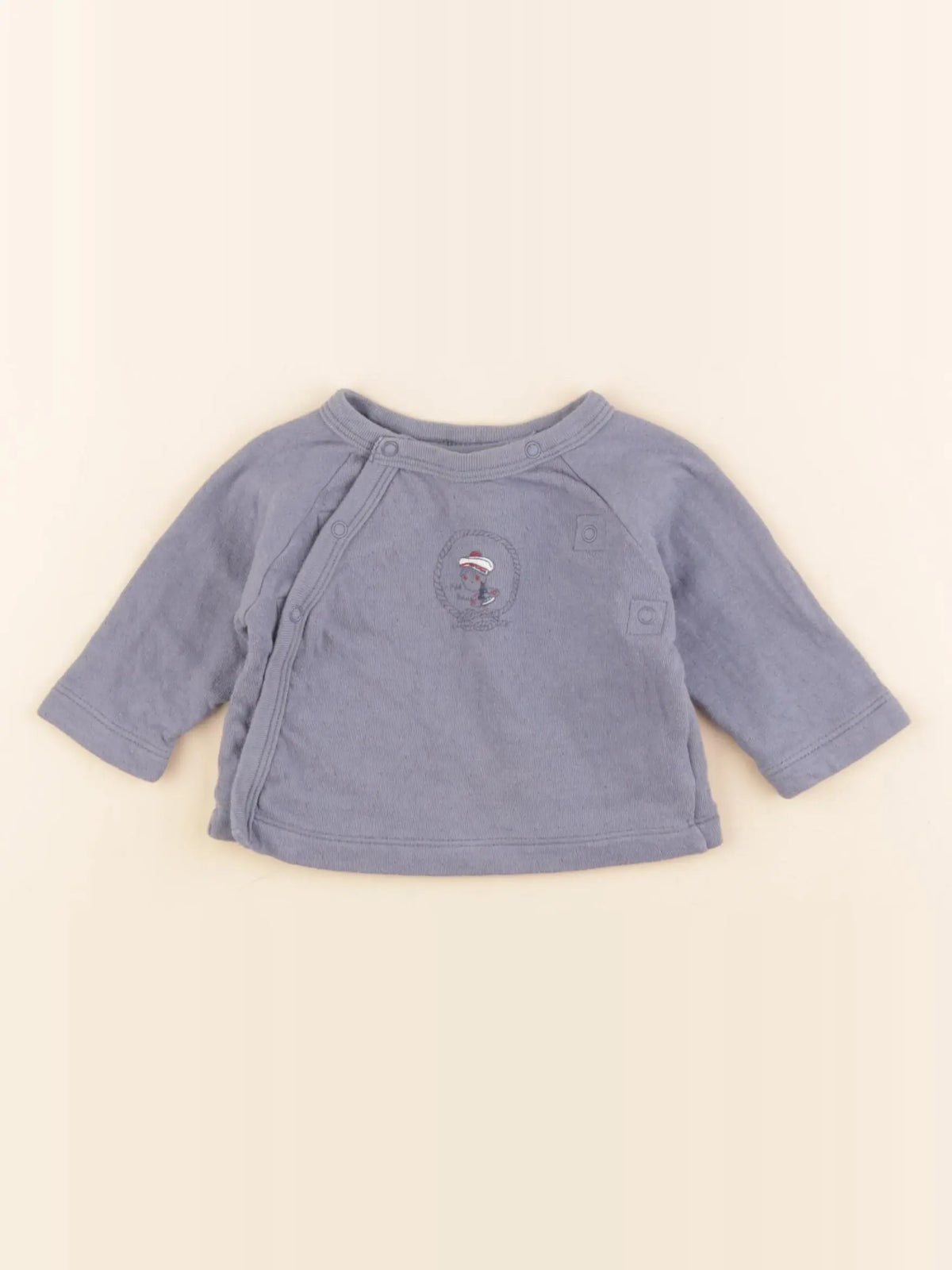 Petit Bateau - tee-shirt bleu - 1 mois