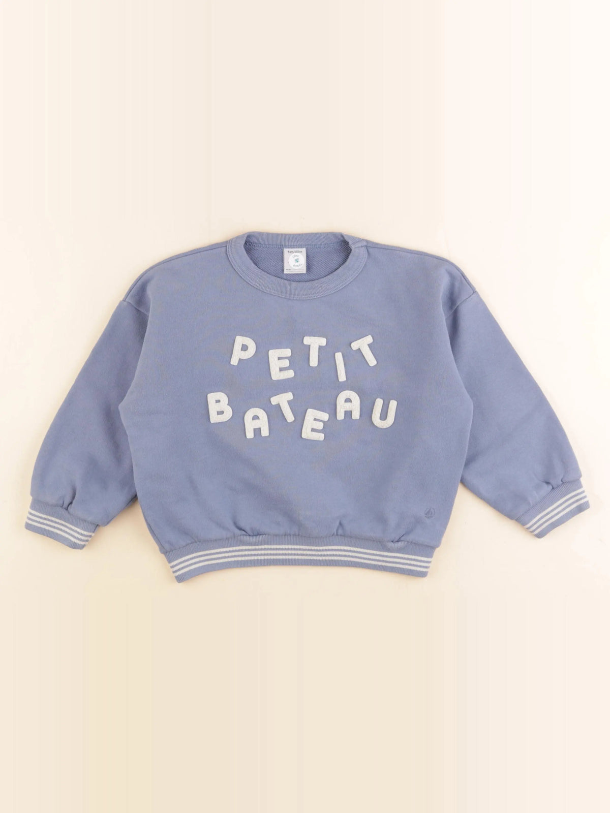 Petit Bateau - sweat bleu - 5 ans
