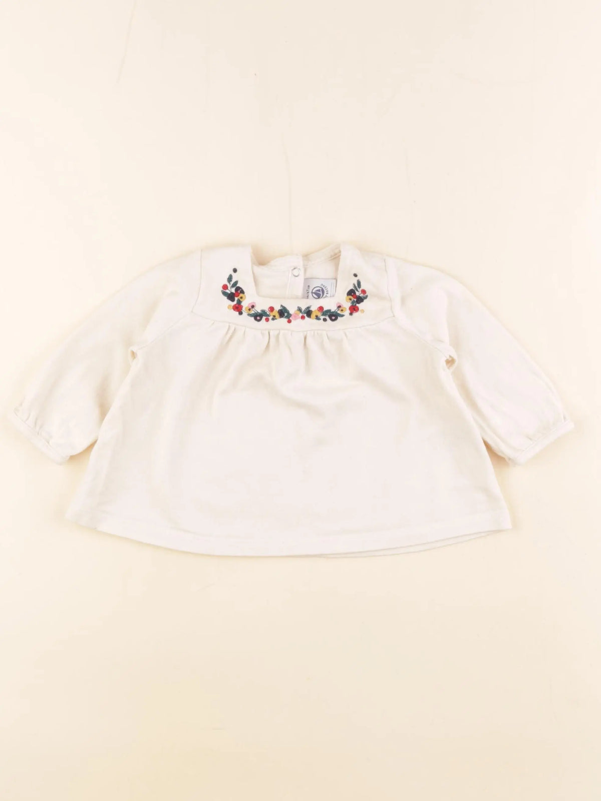 Petit Bateau - tee-shirt beige - 6 mois