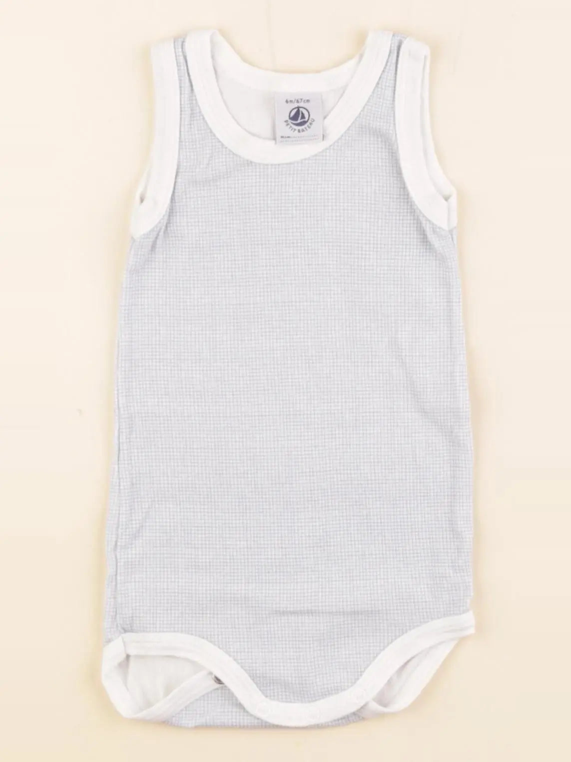 Petit Bateau - body bleu - 6 mois