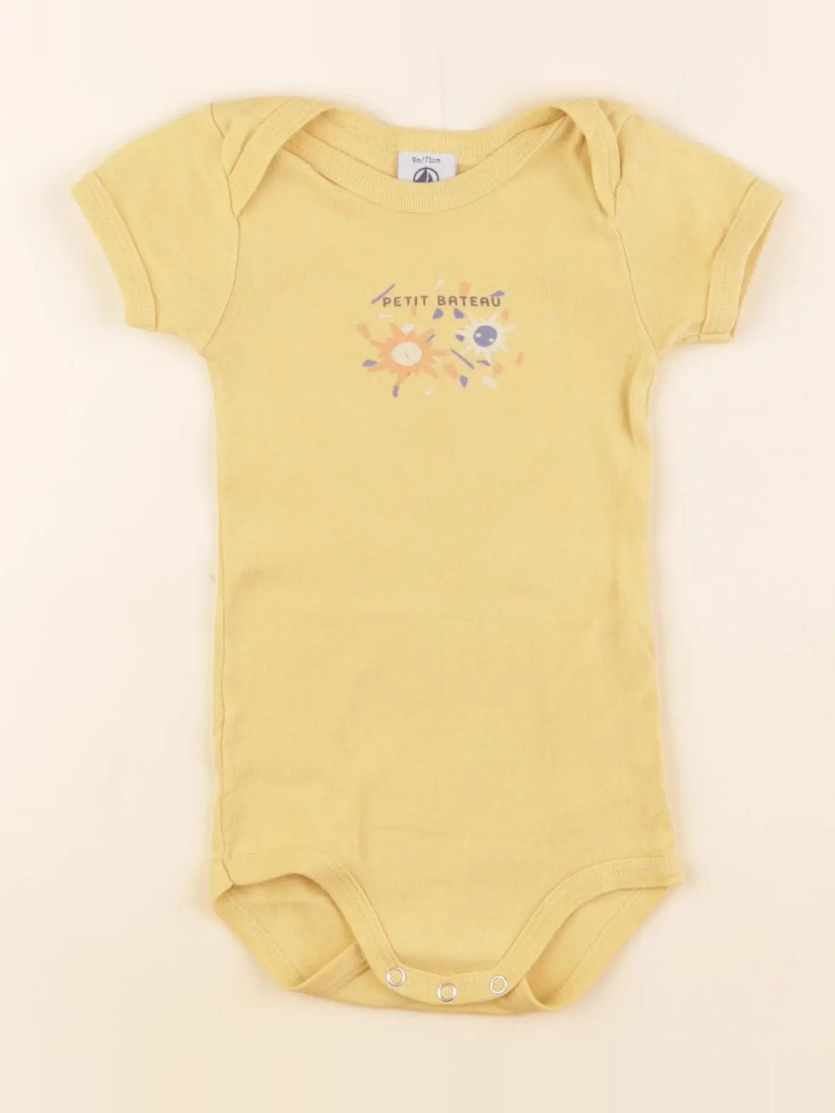 Petit Bateau - body jaune - 9 mois