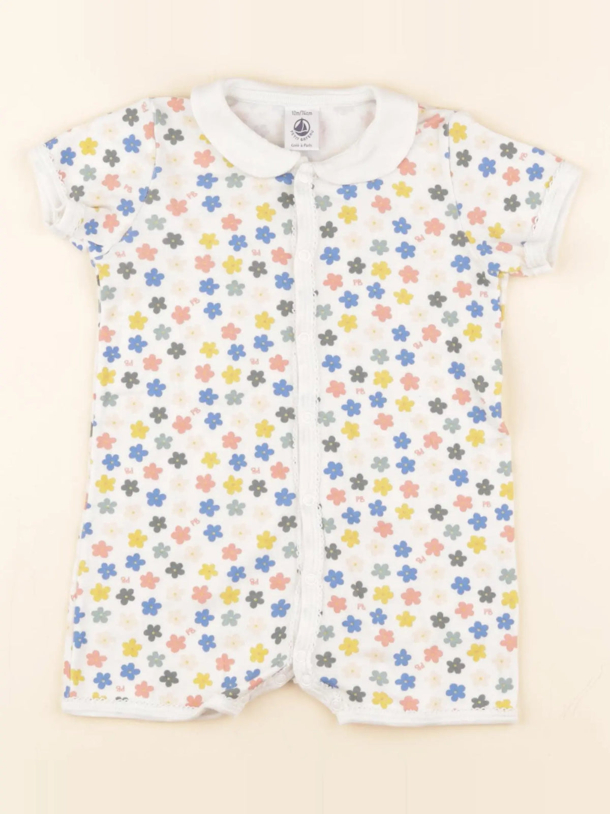 Petit Bateau - pyjama coton multicolore - 12 mois