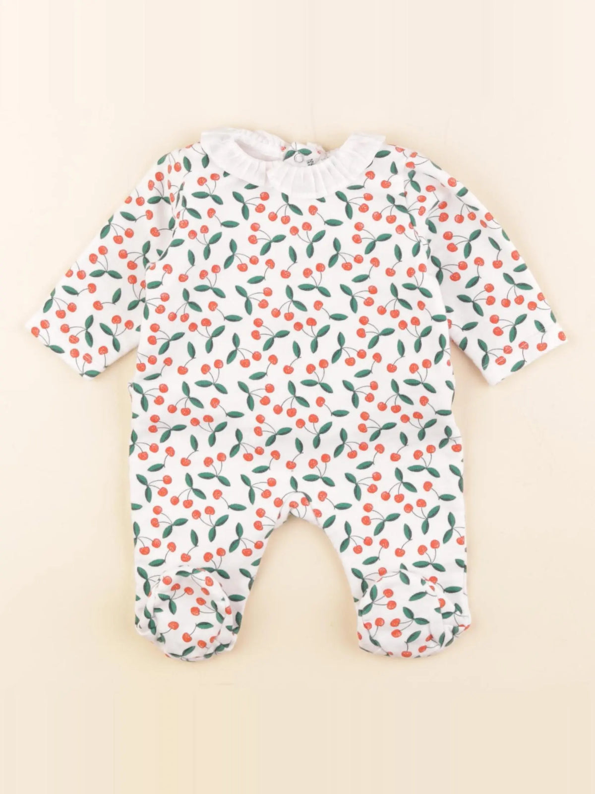 Boutchou - pyjama coton blanc - 1 mois