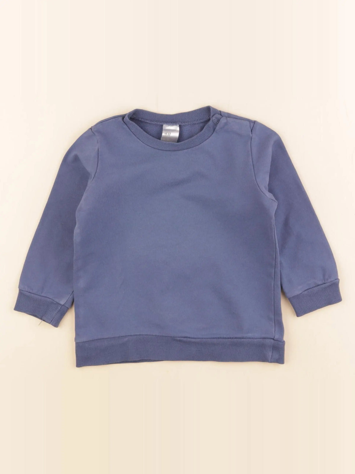 H&M - sweat bleu - 18 mois