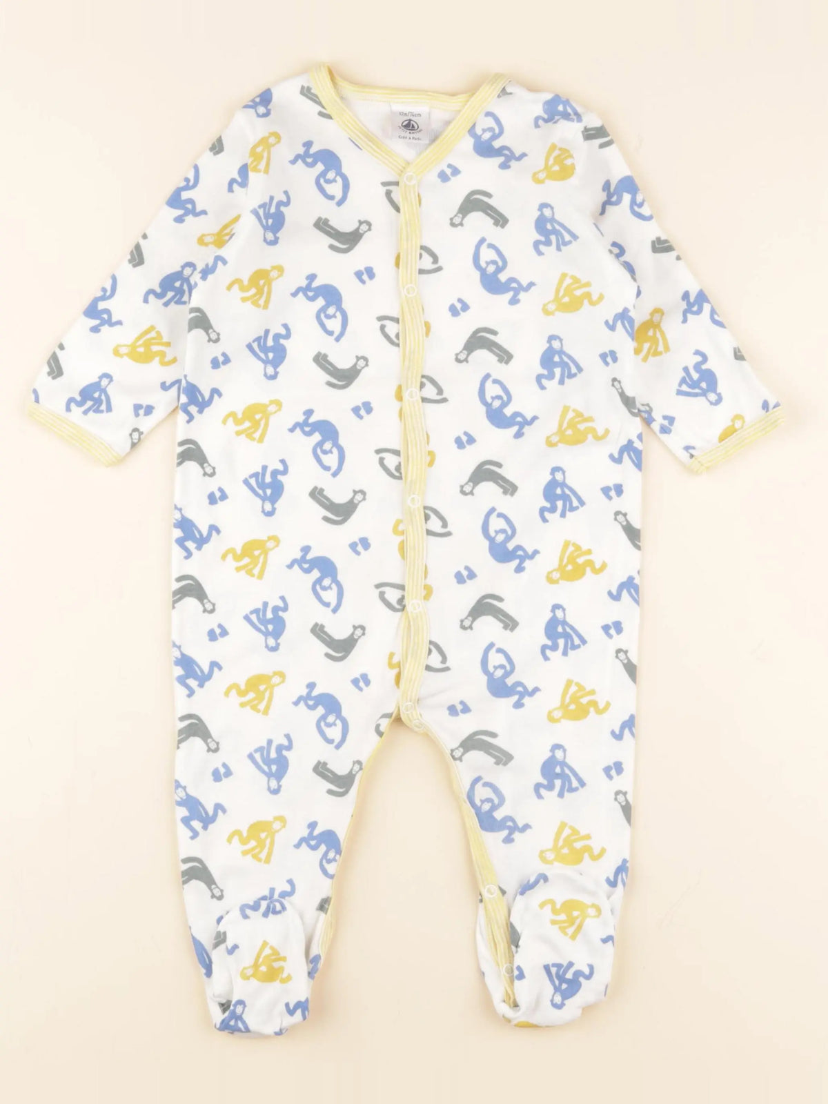Petit Bateau - pyjama coton multicolore - 12 mois
