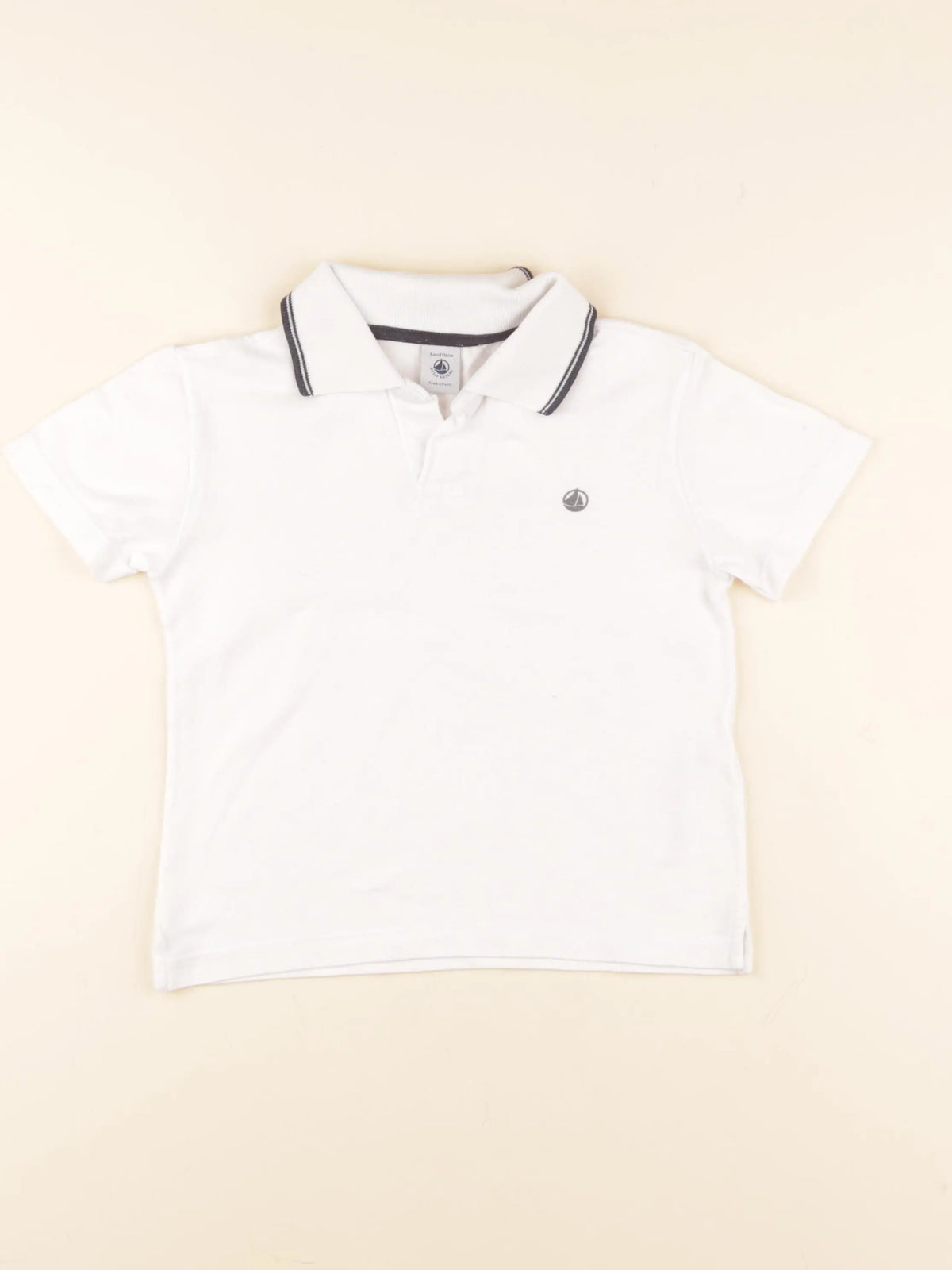 Petit Bateau - polo blanc - 6 ans