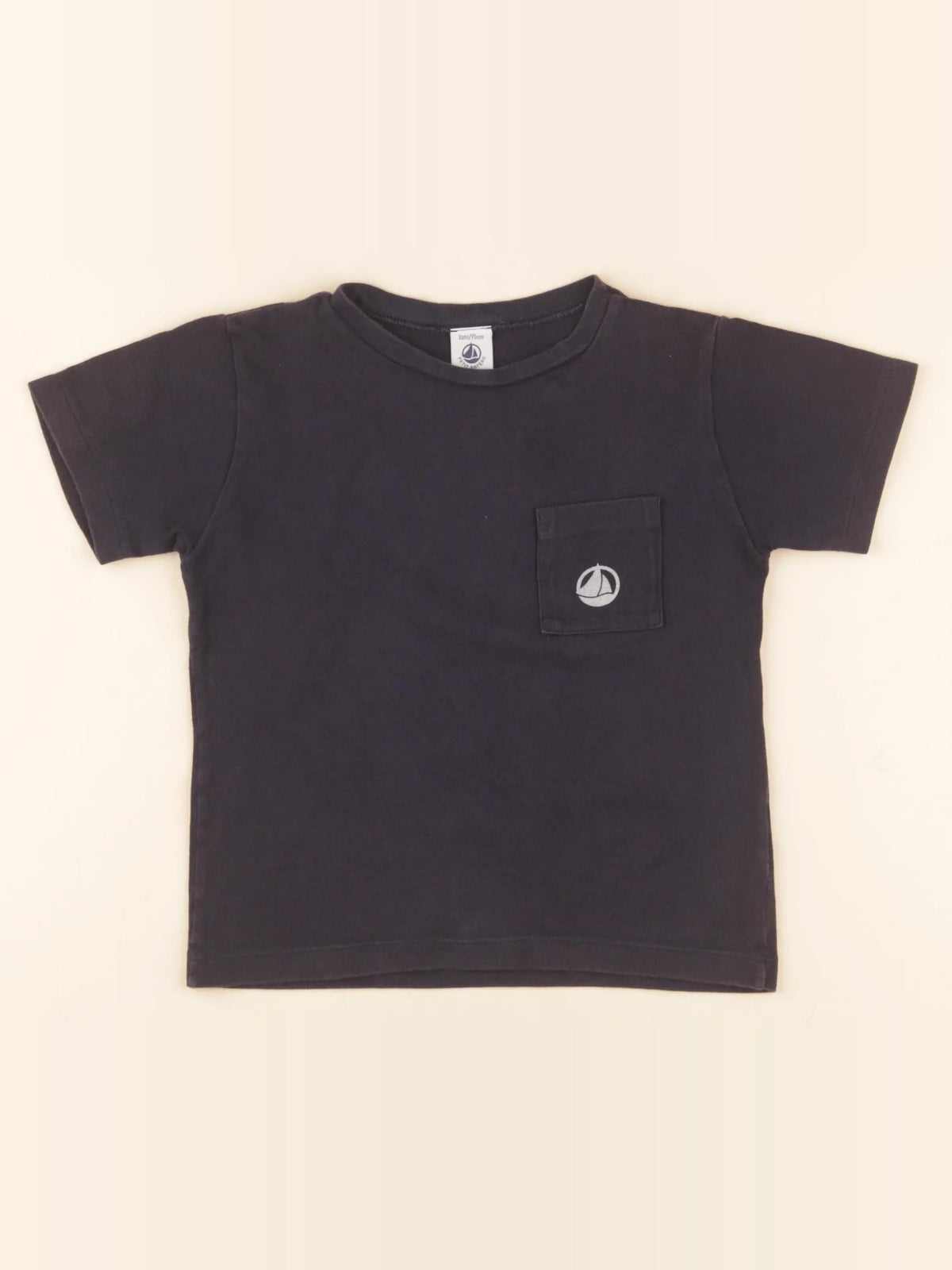 Petit Bateau - tee-shirt bleu - 3 ans