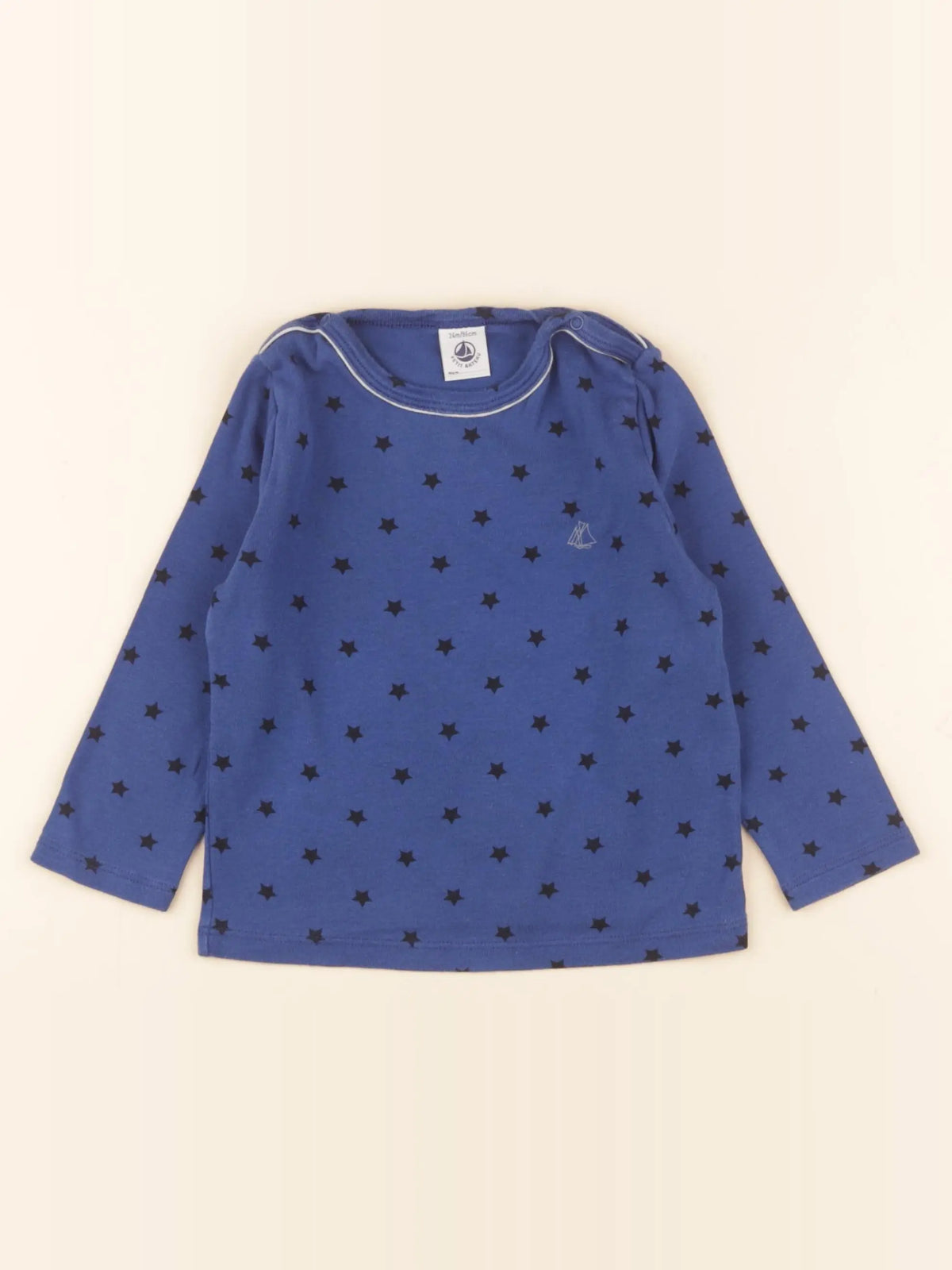 Petit Bateau - maillot de corps bleu - 24 mois