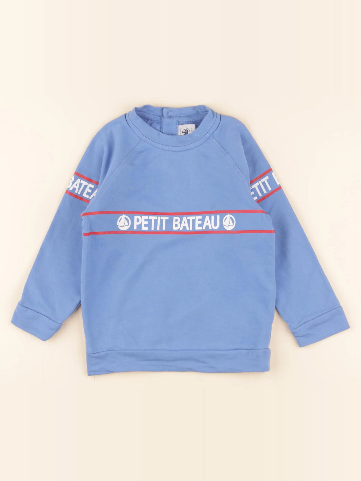 Petit Bateau - sweat bleu - 36 mois