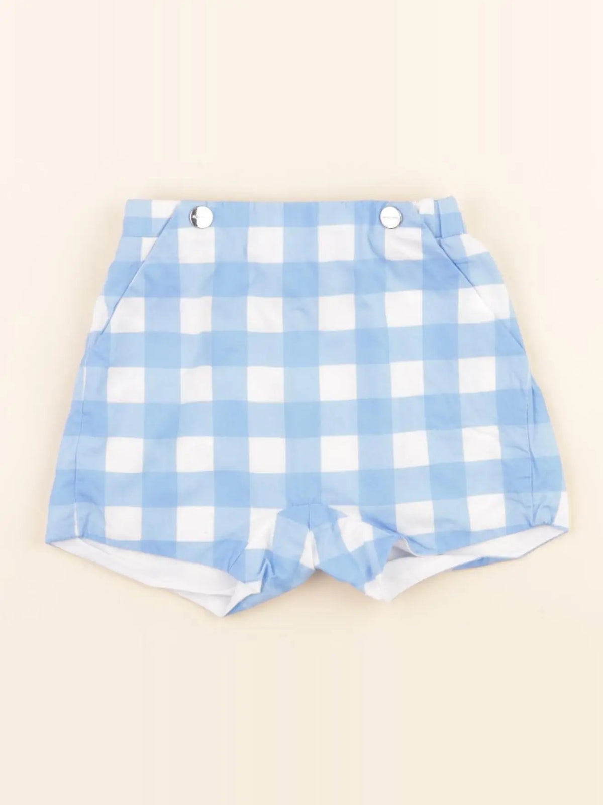 Jacadi - short blanc, bleu - 6 mois