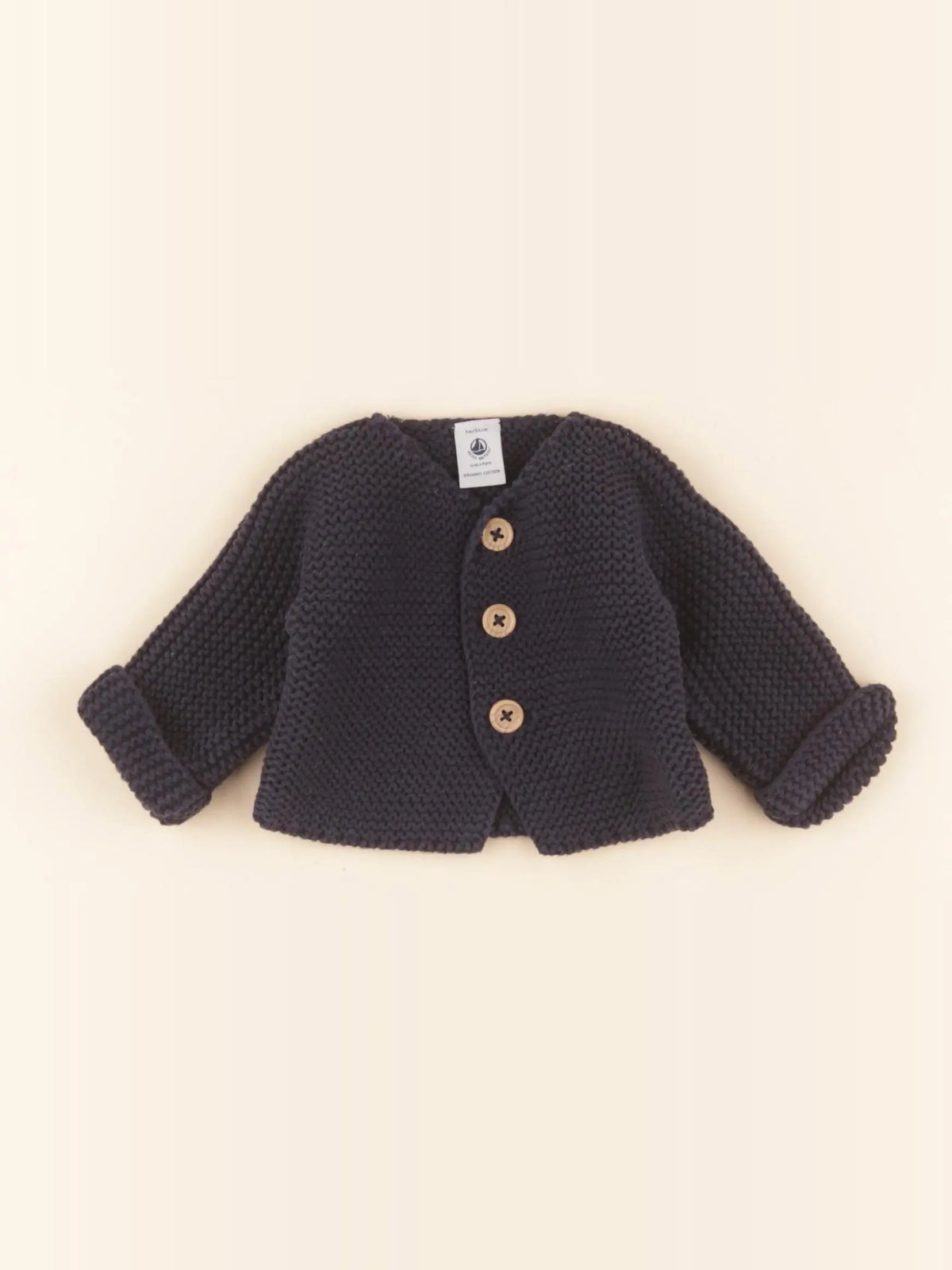 Petit Bateau - gilet bleu - 1 mois