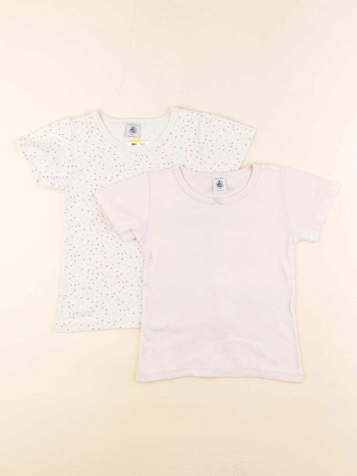 Petit Bateau - lot de 2 maillots de corps rose - 5 ans