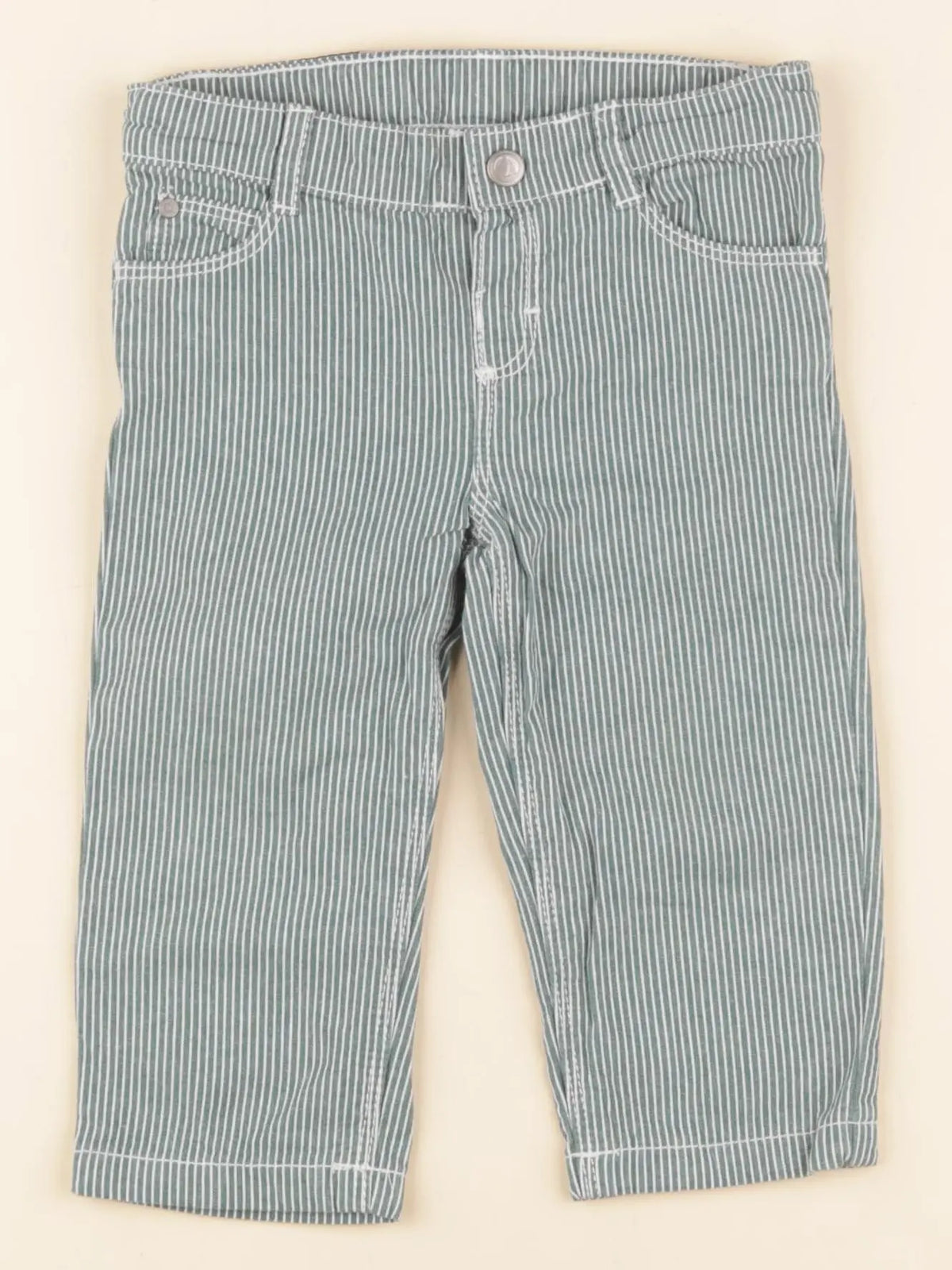 Petit Bateau - pantalon vert - 12 mois