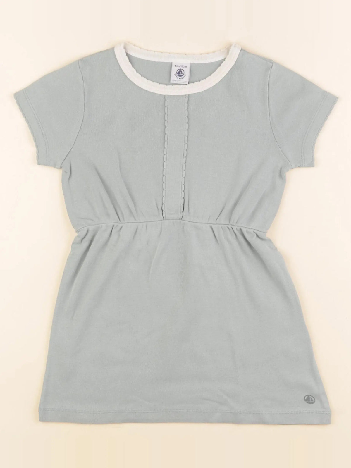 Petit Bateau - robe vert - 5 ans