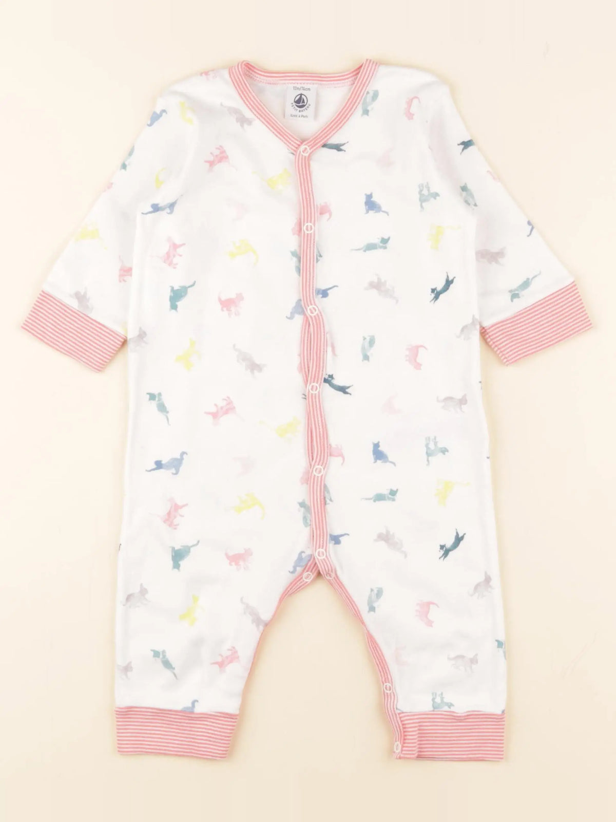 Petit Bateau - pyjama coton multicolore - 12 mois