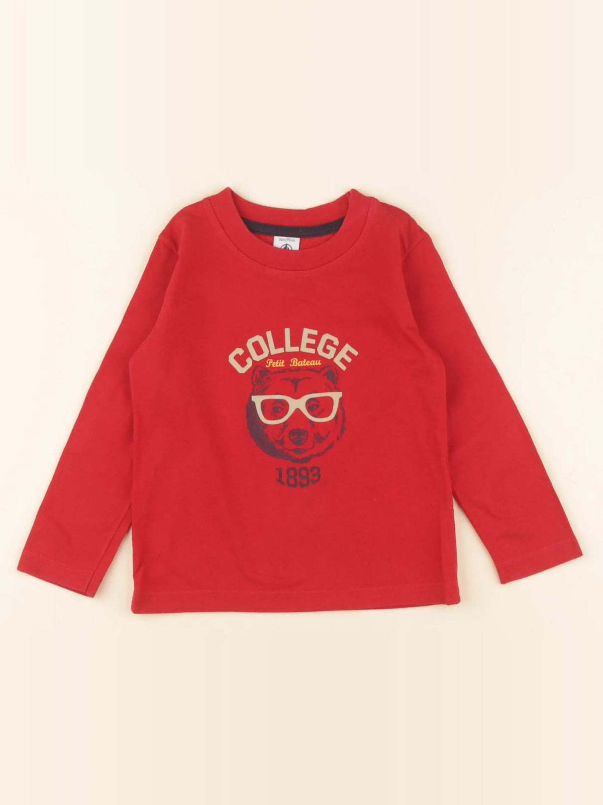 Petit Bateau - tee-shirt rouge - 3 ans
