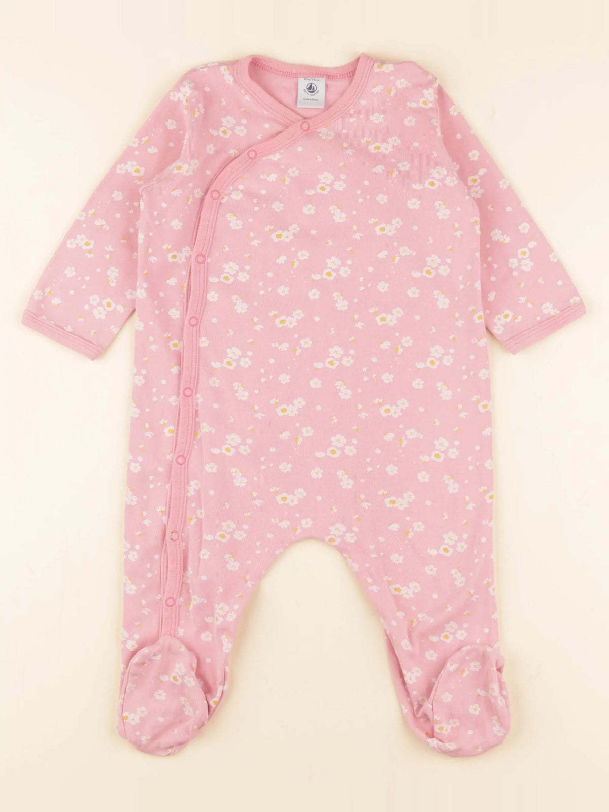 Petit Bateau - pyjama coton rose - 12 mois