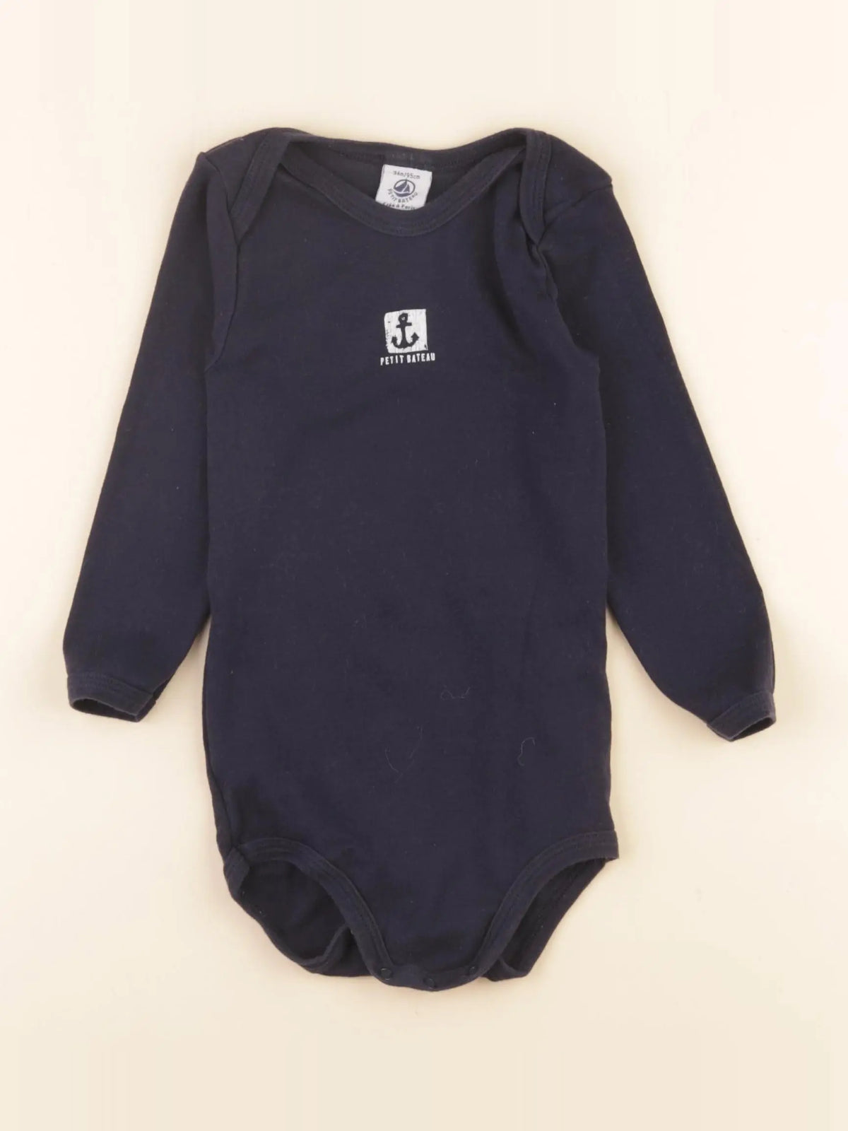 Petit Bateau - body bleu - 36 mois