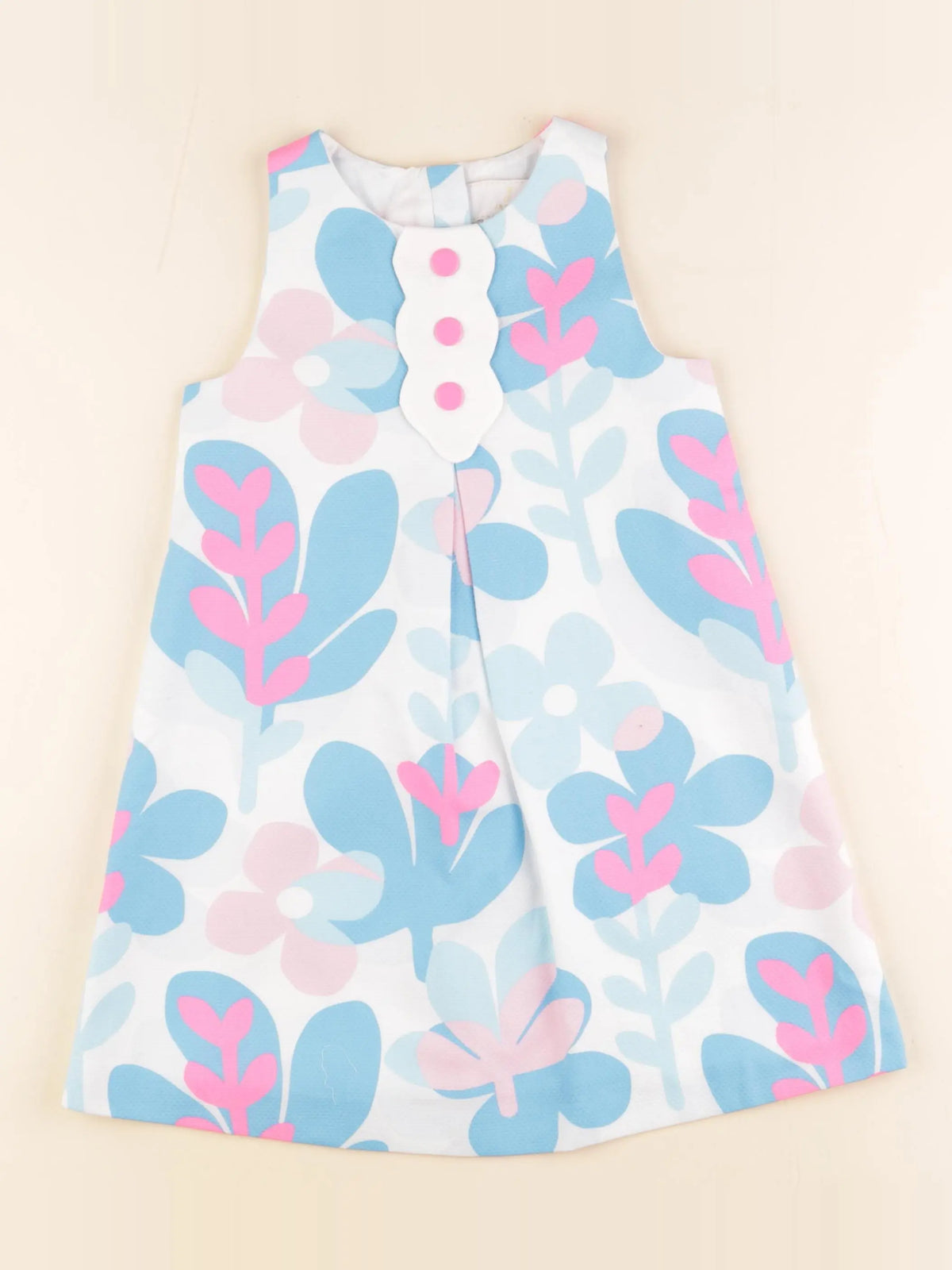 Jacadi - robe blanc, bleu - 5 ans