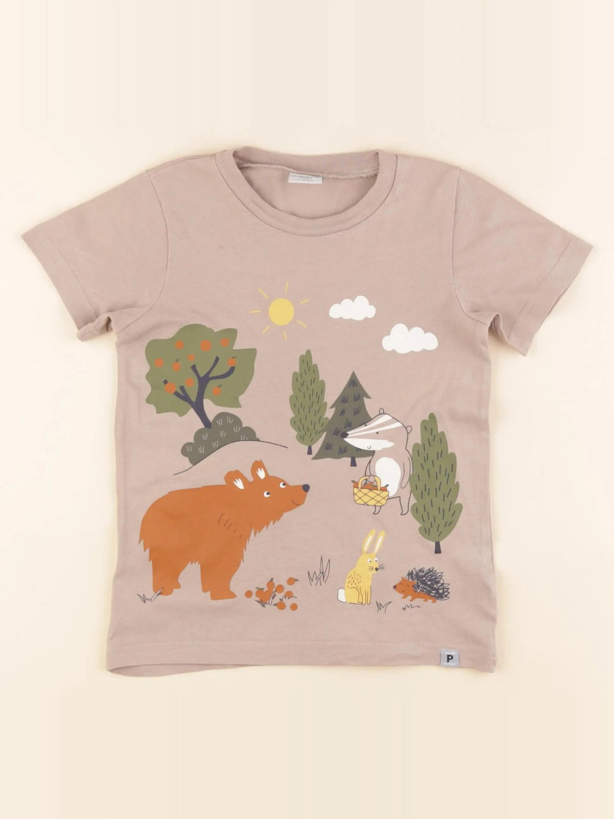 Polarn O. Pyret - tee-shirt marron - 3/4 ans