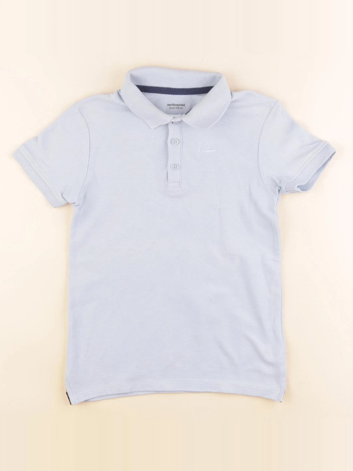 Vertbaudet - polo bleu - 8 ans