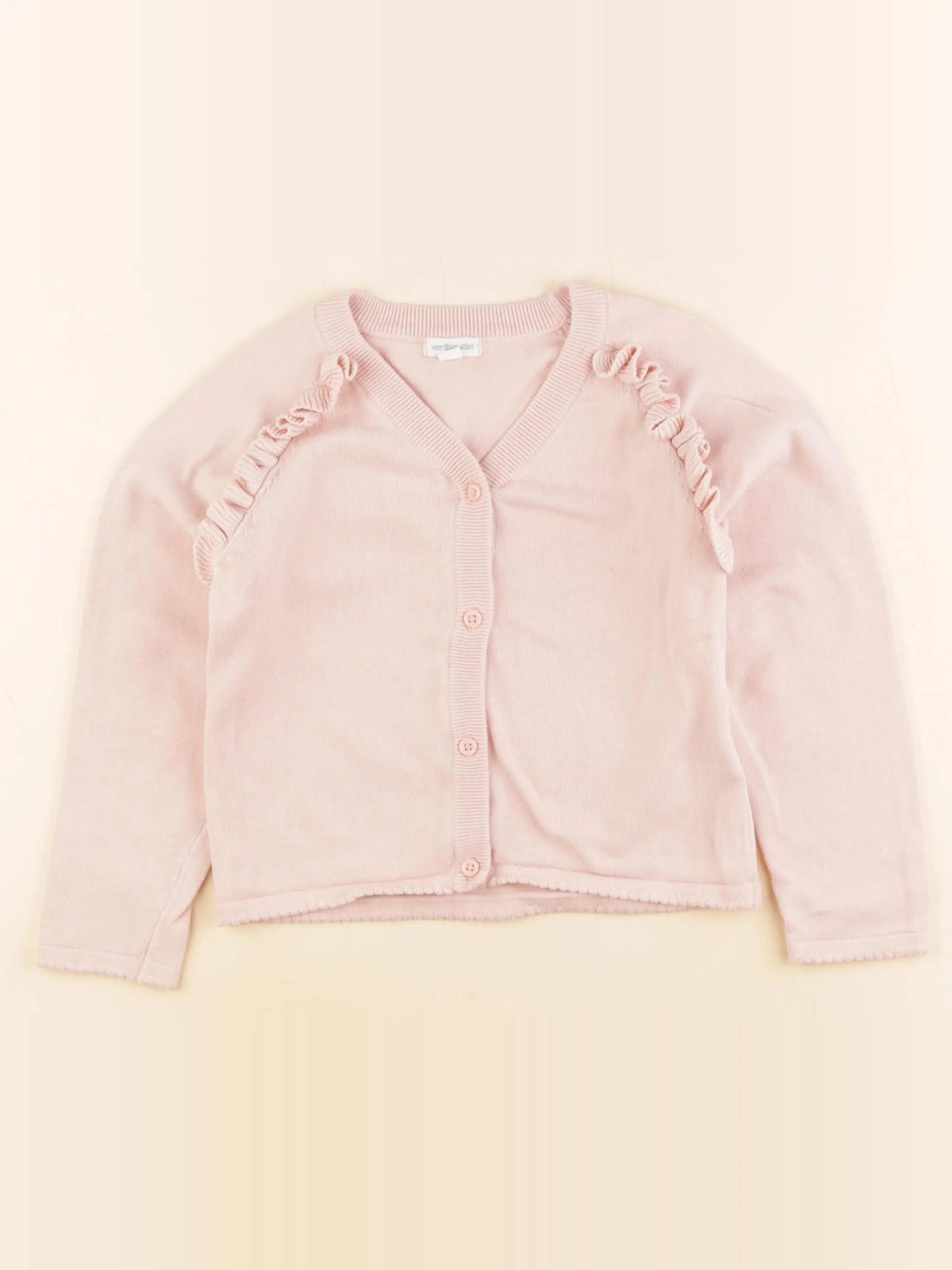 Vertbaudet - gilet rose - 7 ans