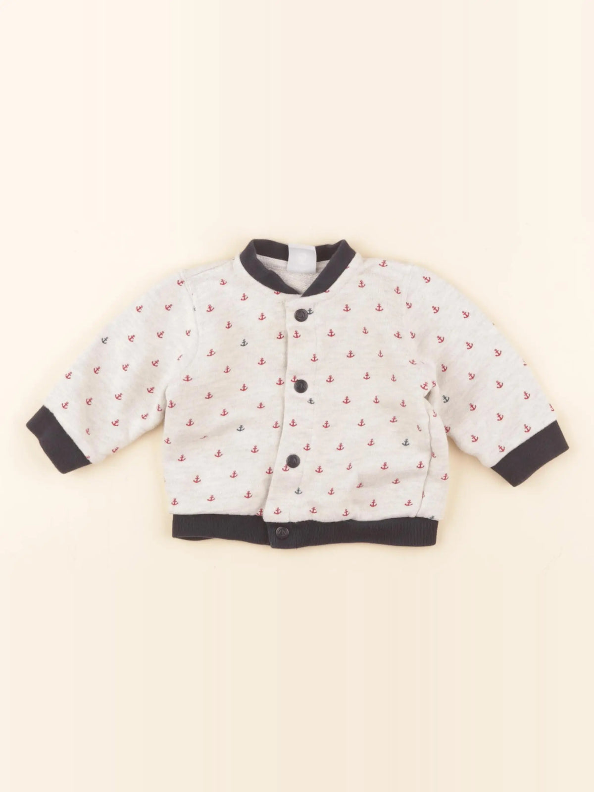 Petit Bateau - sweat gris - 6 mois