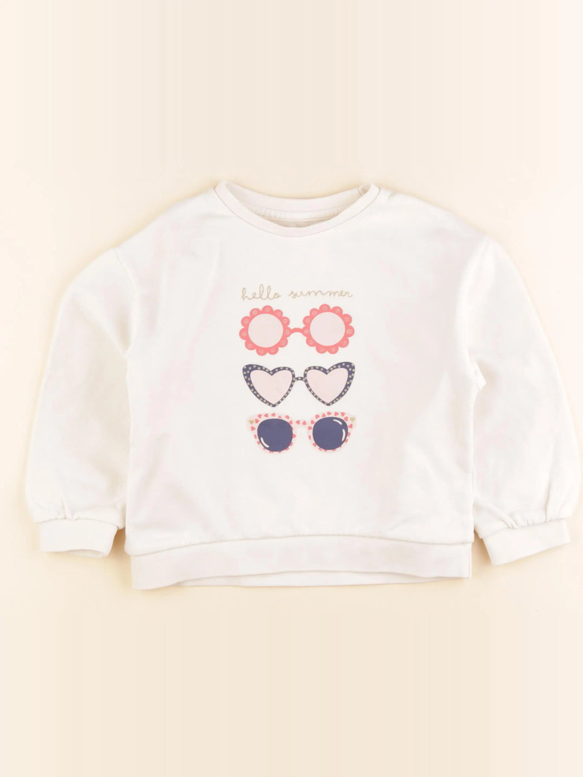 Vertbaudet - sweat blanc - 6 ans