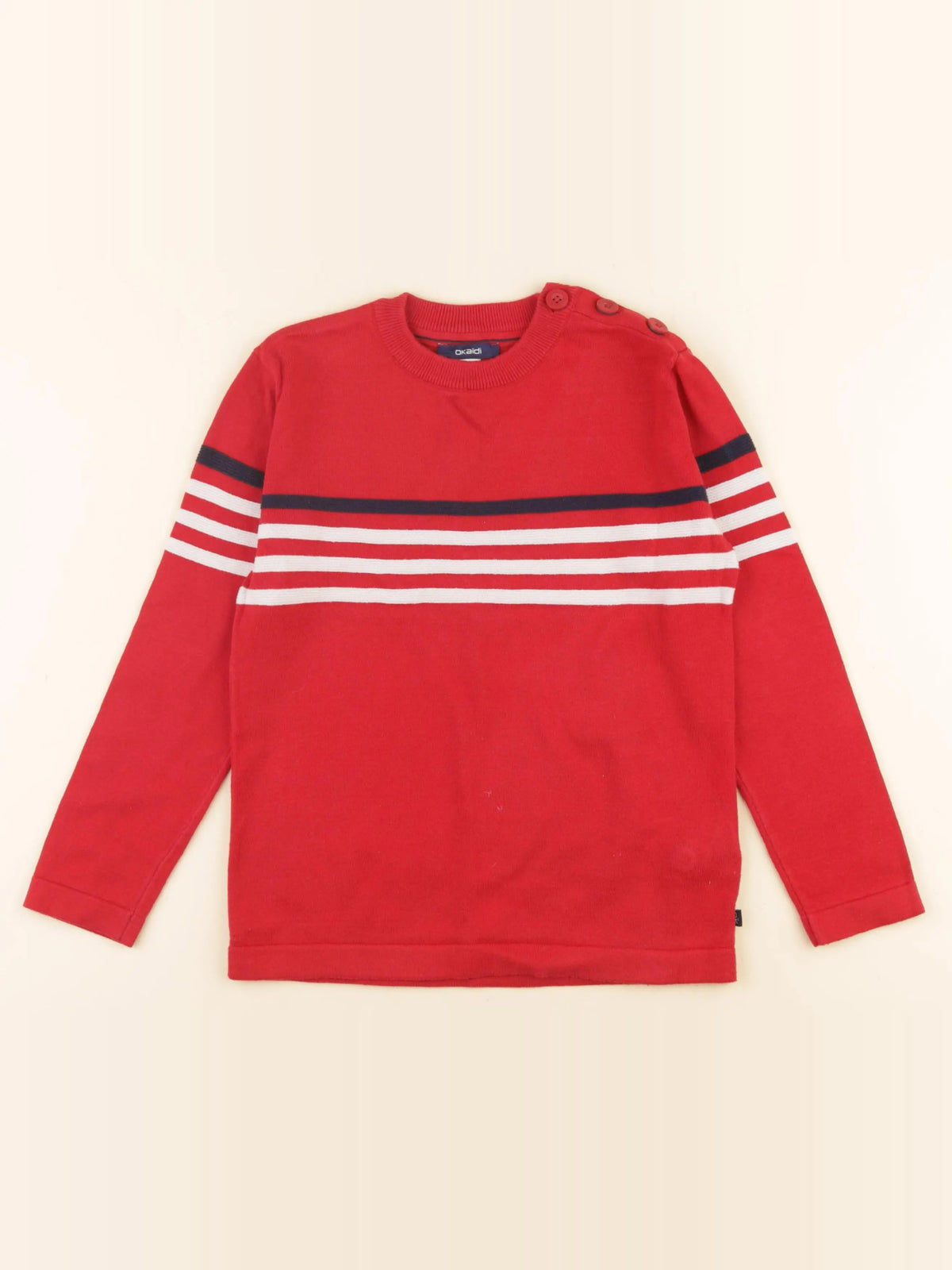 Okaidi - pull rouge - 8 ans