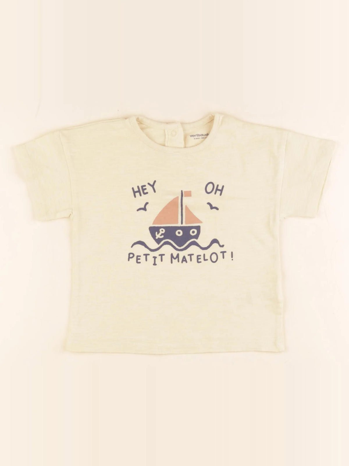 Vertbaudet - tee-shirt jaune - 2 ans