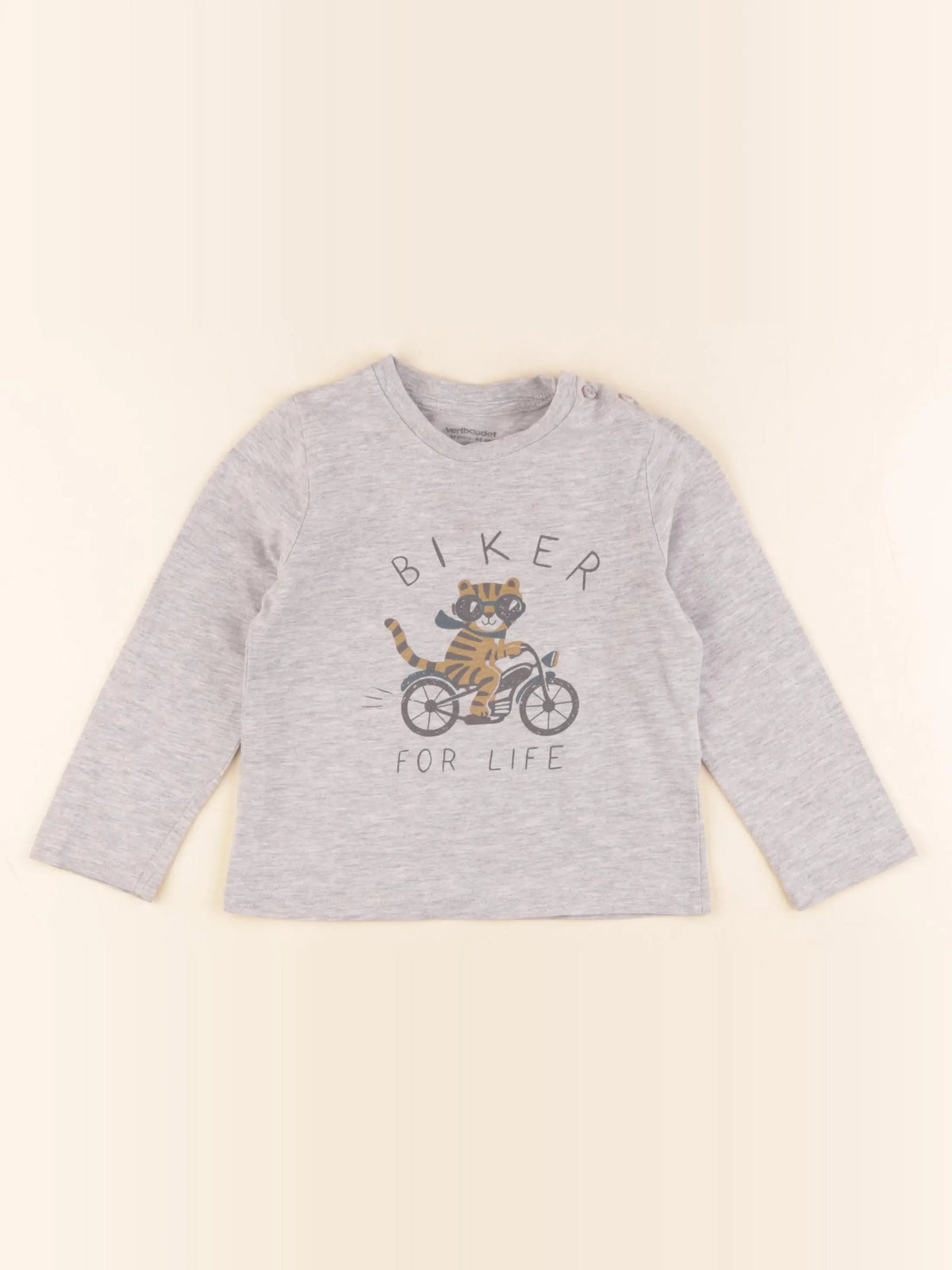 Vertbaudet - tee-shirt gris - 24 mois