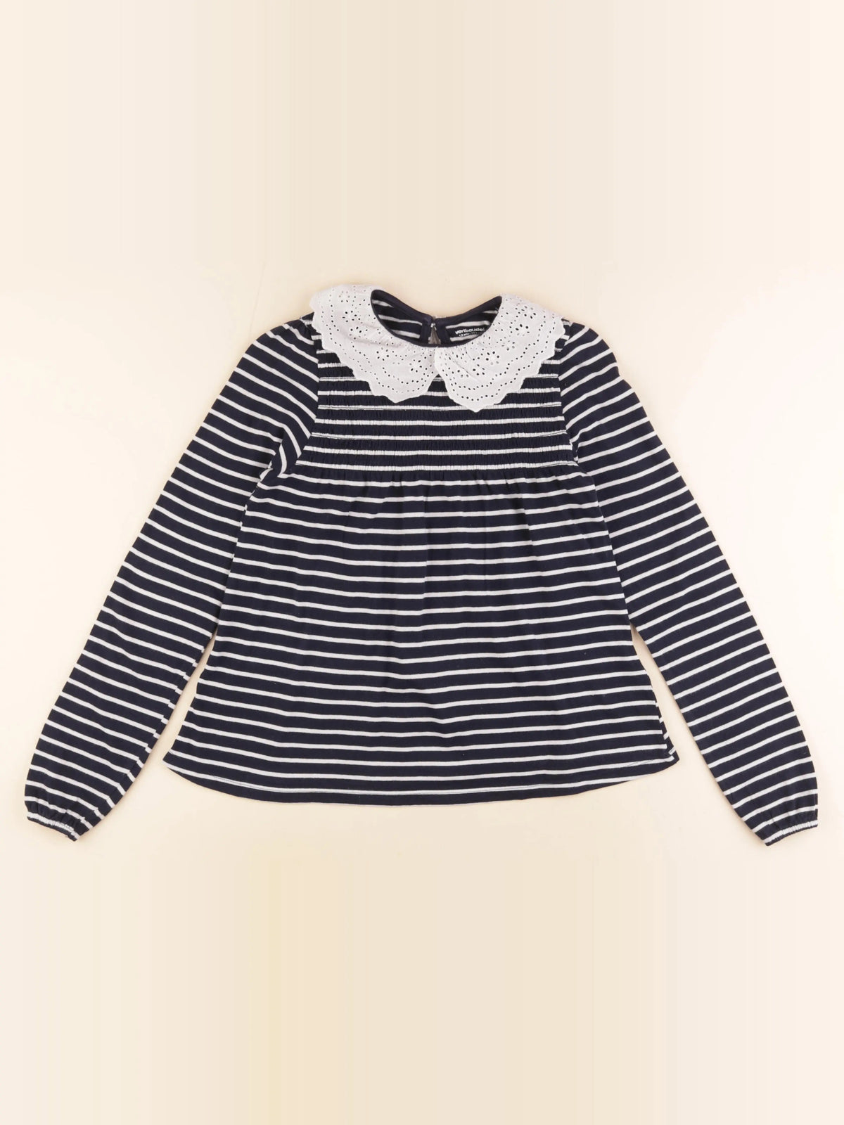 Vertbaudet - tee-shirt bleu, blanc - 12 ans